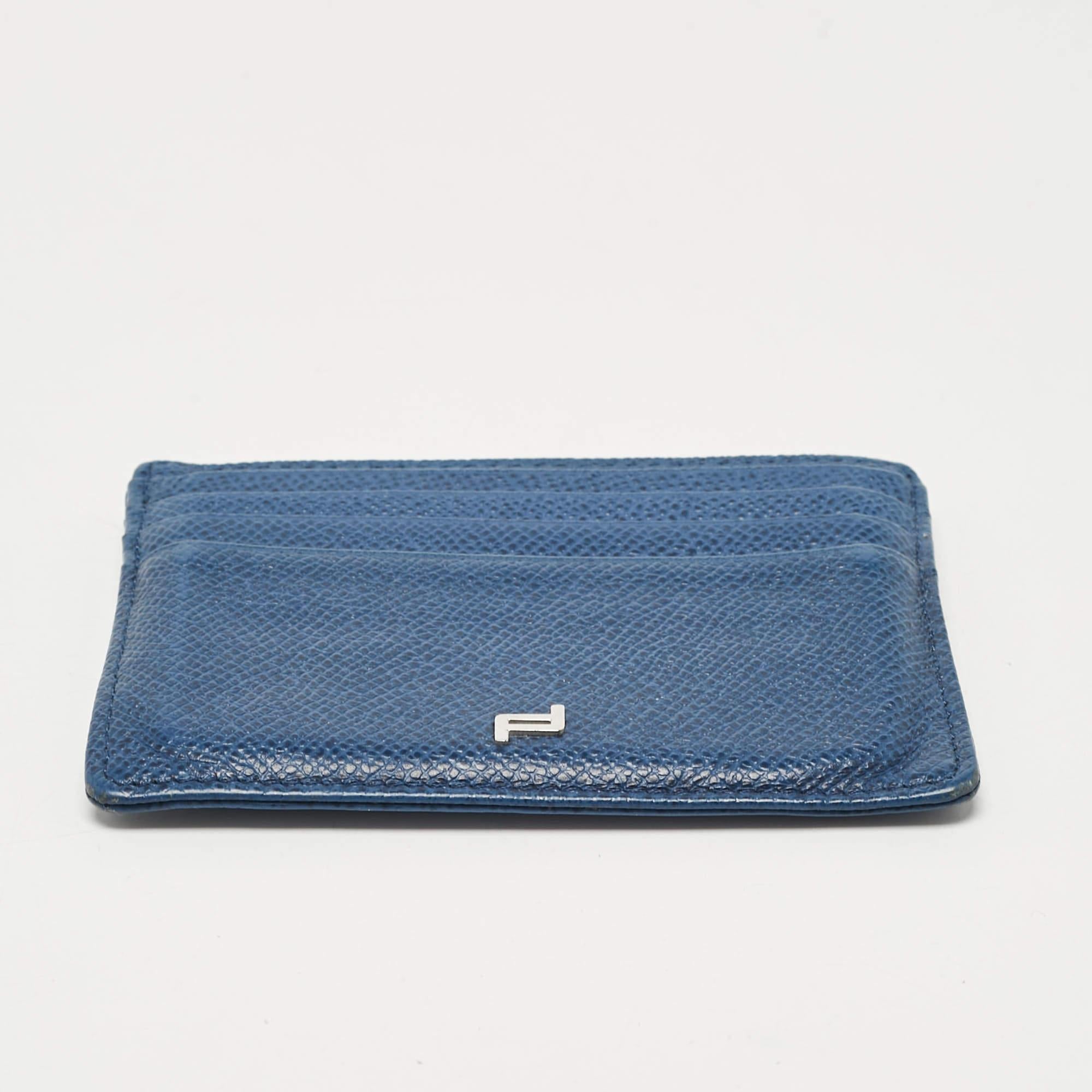 Porsche Design Blue Leather Card Holder For Sale 2