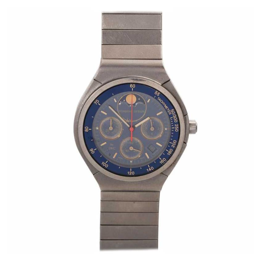 Porsche Design by IWC Quartz Chronograph and Moon Phases Titanium  Wristwatch at 1stDibs | porsche wrist watch