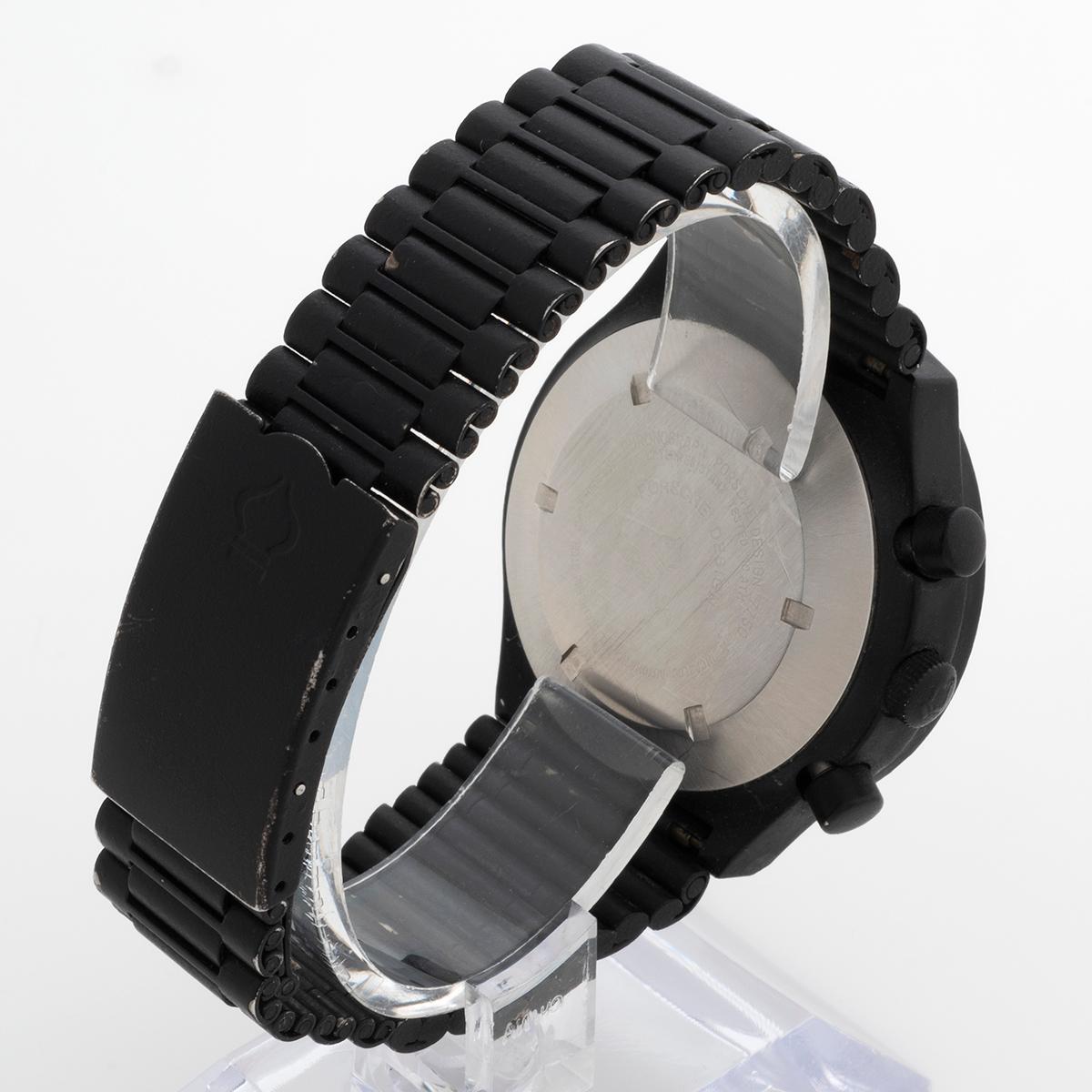 Women's or Men's Porsche Design by Orfina, Mark 1, Valjoux 7750 auto, PVD Black Coating, c 1976.