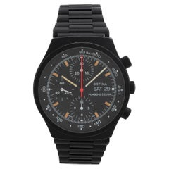 Porsche Design by Orfina, Mark 1, Valjoux 7750 auto, PVD Black Coating, c 1976.