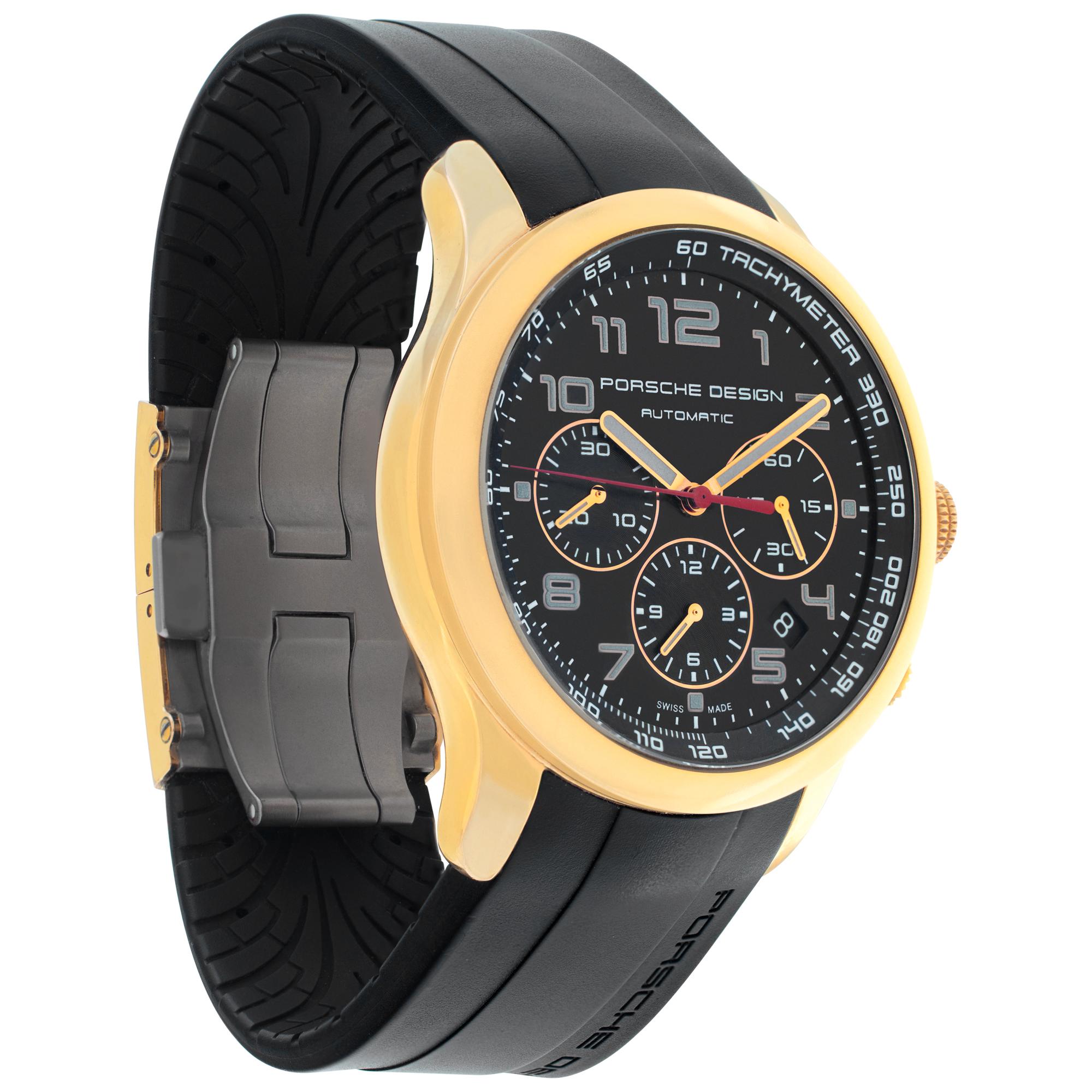Porsche Design Dashboard Chronograph 18k Rose Gold Wristwatch Ref 6612.692 In Excellent Condition In Surfside, FL