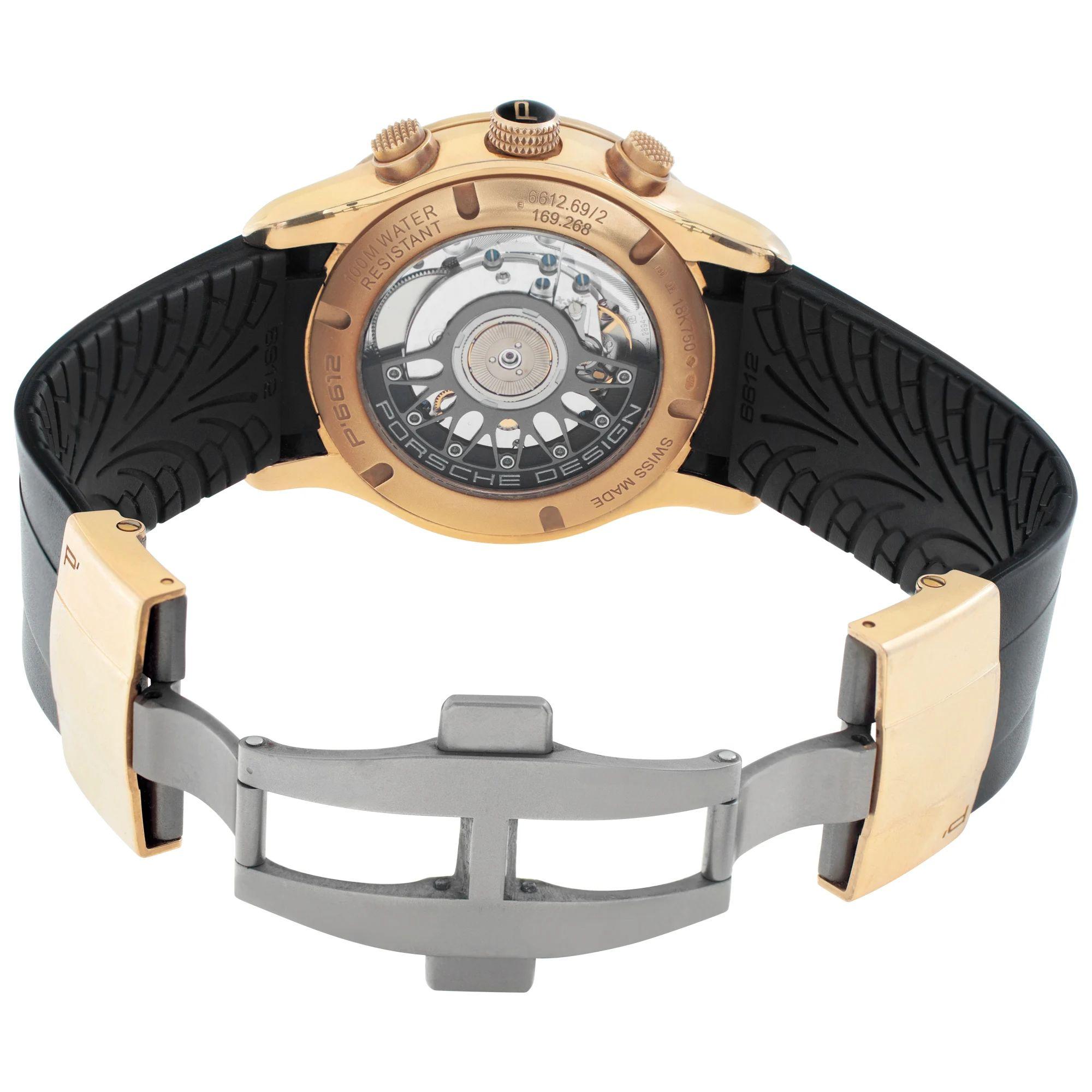 Men's Porsche Design Dashboard Chronograph 18k Rose Gold Wristwatch Ref 6612.692