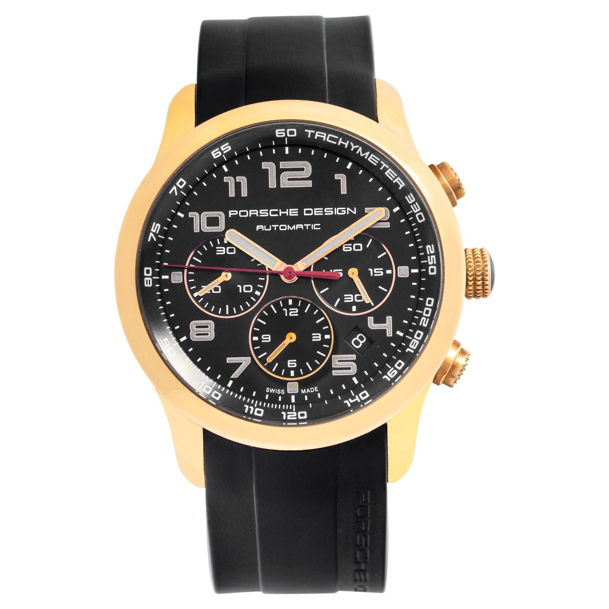 Porsche Design Dashboard Chronograph 18k Rose Gold Wristwatch Ref 6612.692