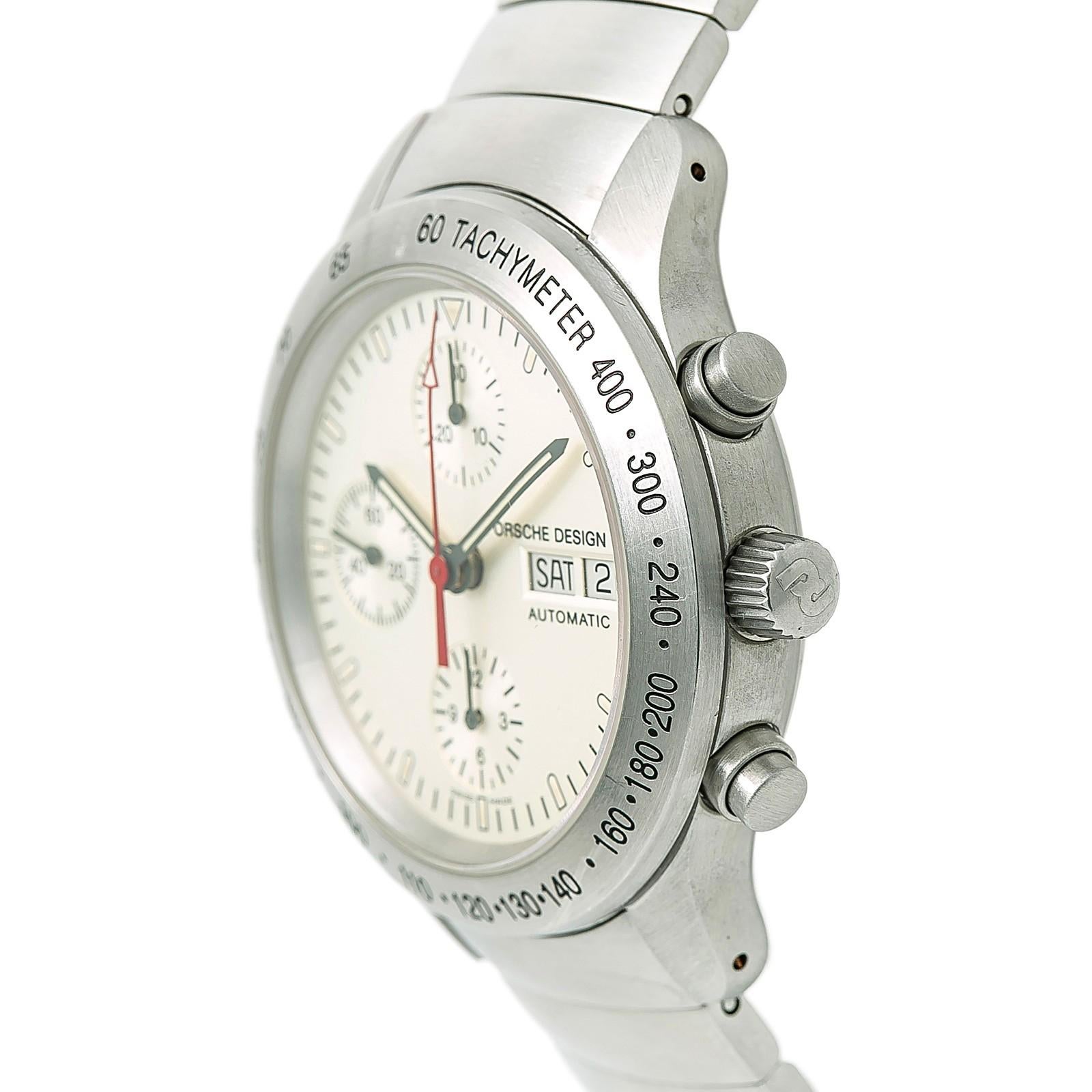 Porsche Design Eterna 6605.41 Herren-Automatikuhr Chronograph SS im Zustand „Hervorragend“ in Miami, FL