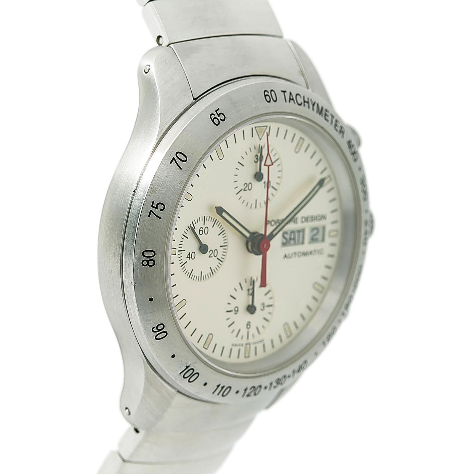 Porsche Design Eterna 6605.41 Men’s Automatic Watch Chronograph SS In Excellent Condition In Miami, FL