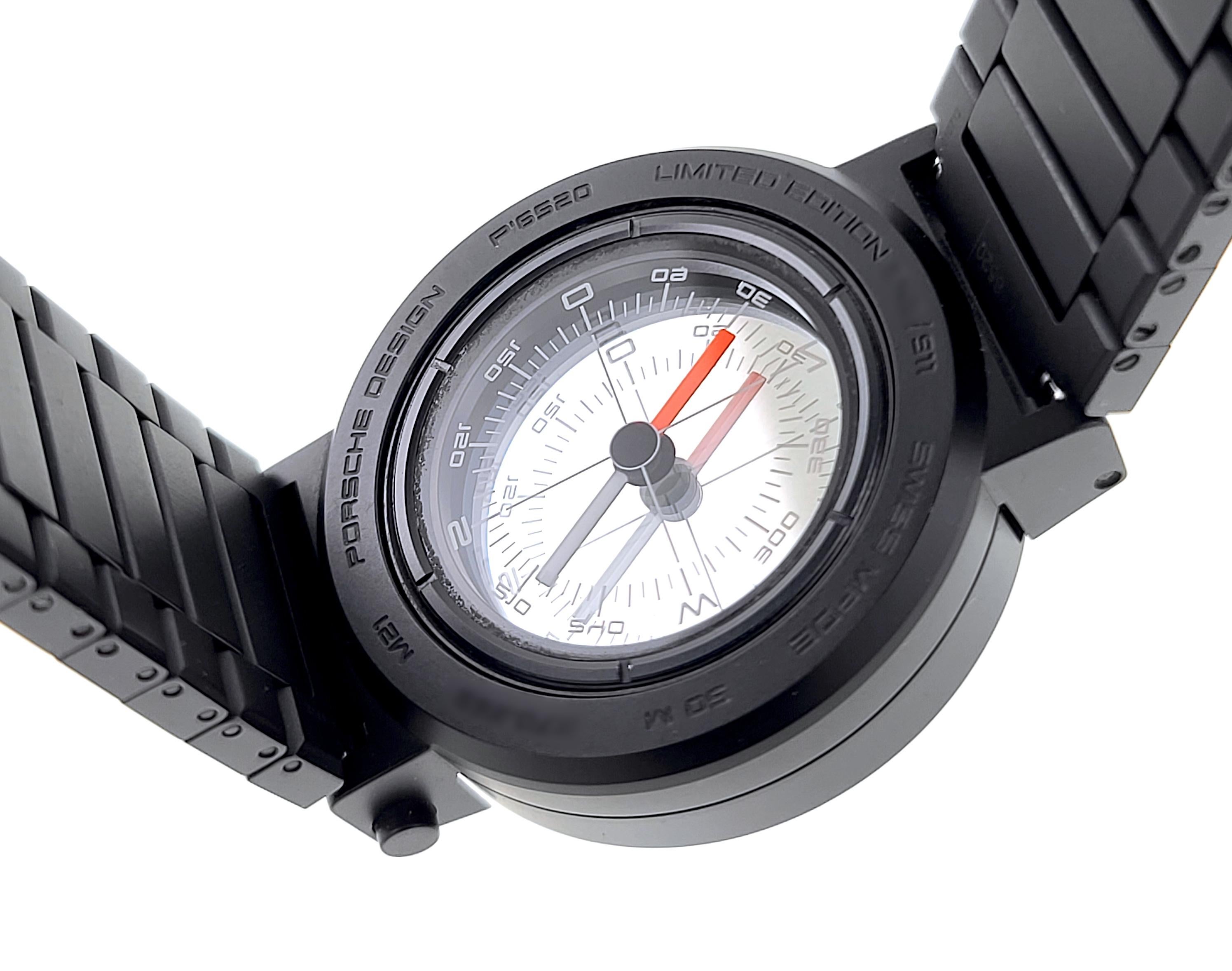 Porsche Design Full Set Compass Watch P6520 Titanium IWC IW 3510 Heritage For Sale 3