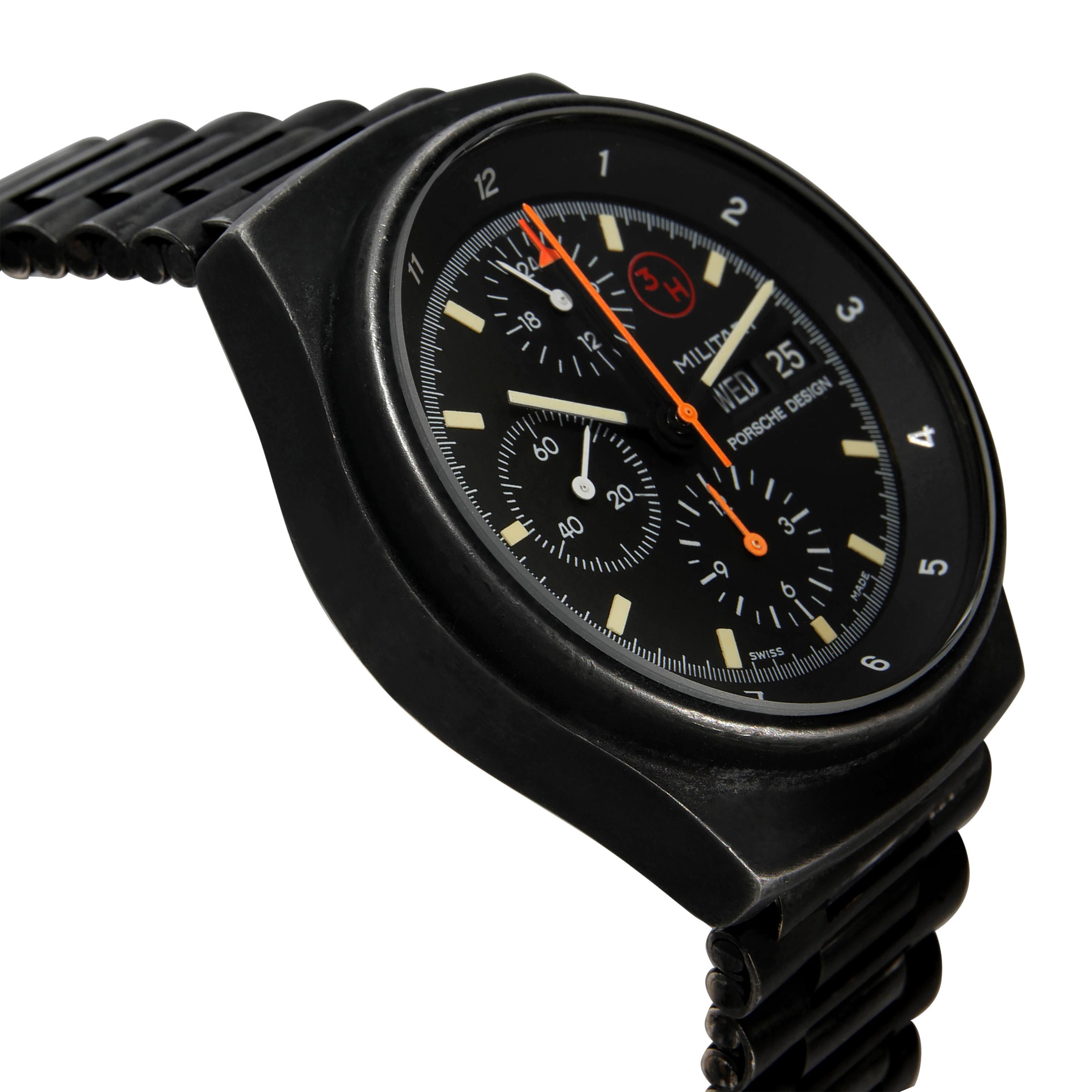 Porsche Design Orfina Military 7177 Men's Watch in PVD In Excellent Condition In New York, NY
