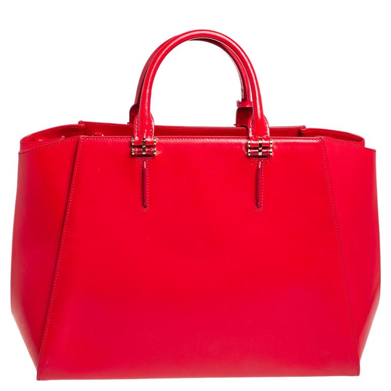 Porsche Design Red Patent Leather Cosmo Tote at 1stDibs