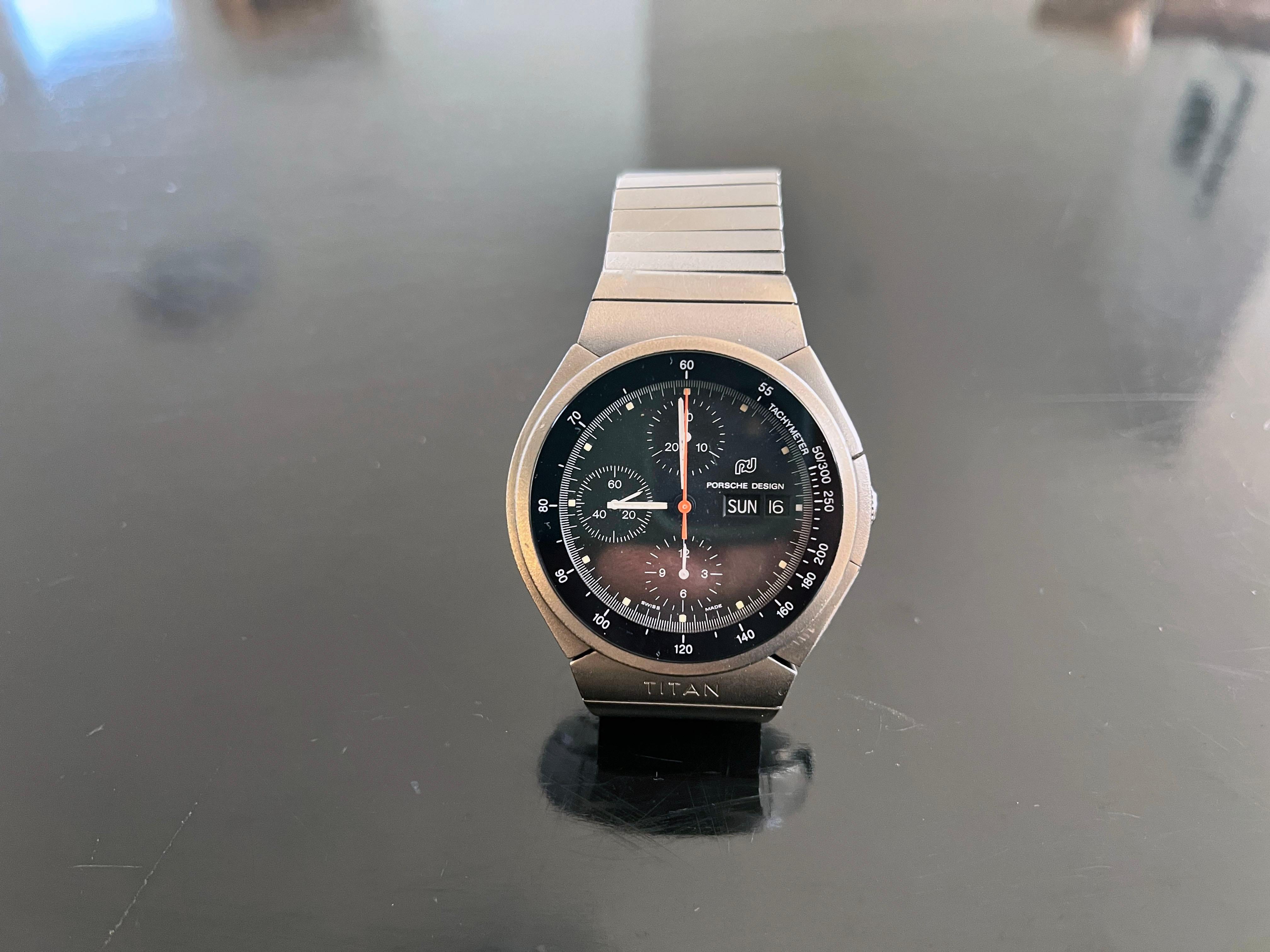 Porsche Design Titan Chronograph by IWC ref. 3700 series In Good Condition For Sale In Mérida, YU