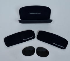 Porsche Design Vintage Sunglasses, Unisex Navigator/Aviator-Style Silver Frame
