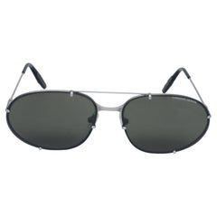 Porsche Design Vintage Sunglasses, Unisex Navigator/Aviator-Style Silver Frame
