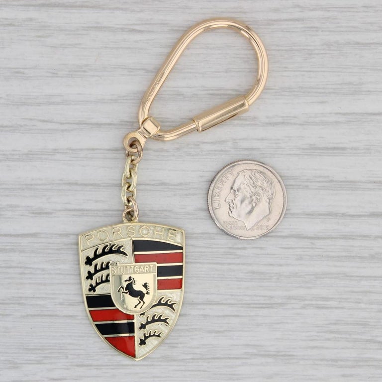 Porsche Key Chain Fob German Stuttgart Coat of Arms Collectible Souvenir