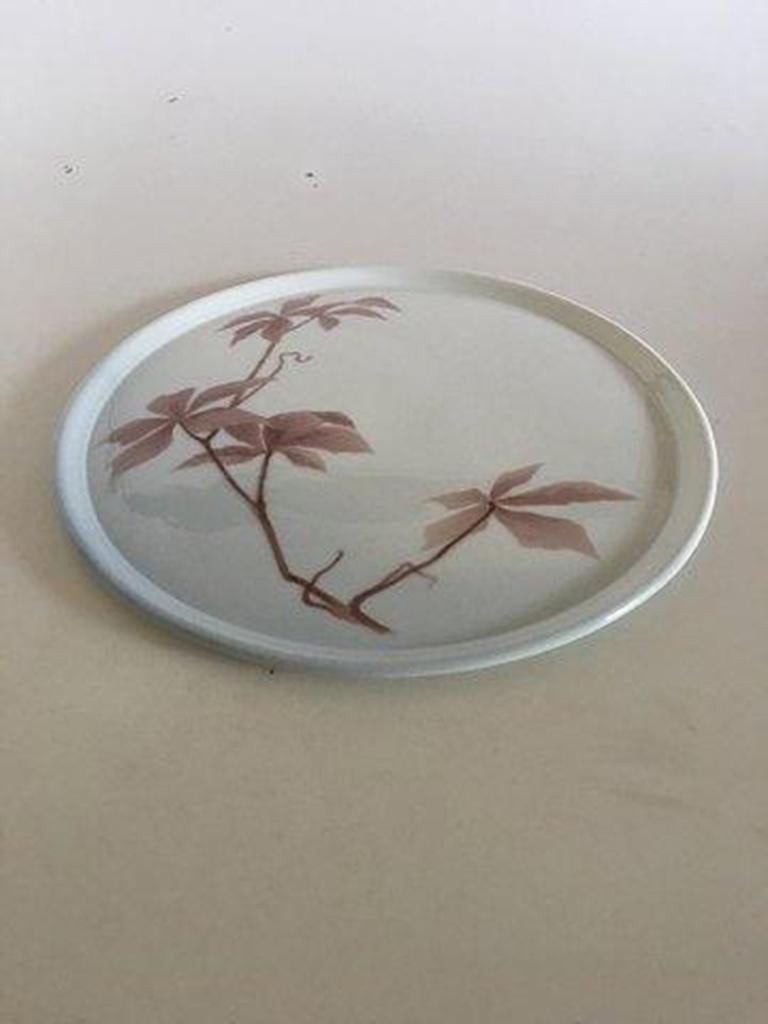 Porsgrund Norway Art Nouveau tray / platter.

Measure: 32 cm diameter (12 19/32