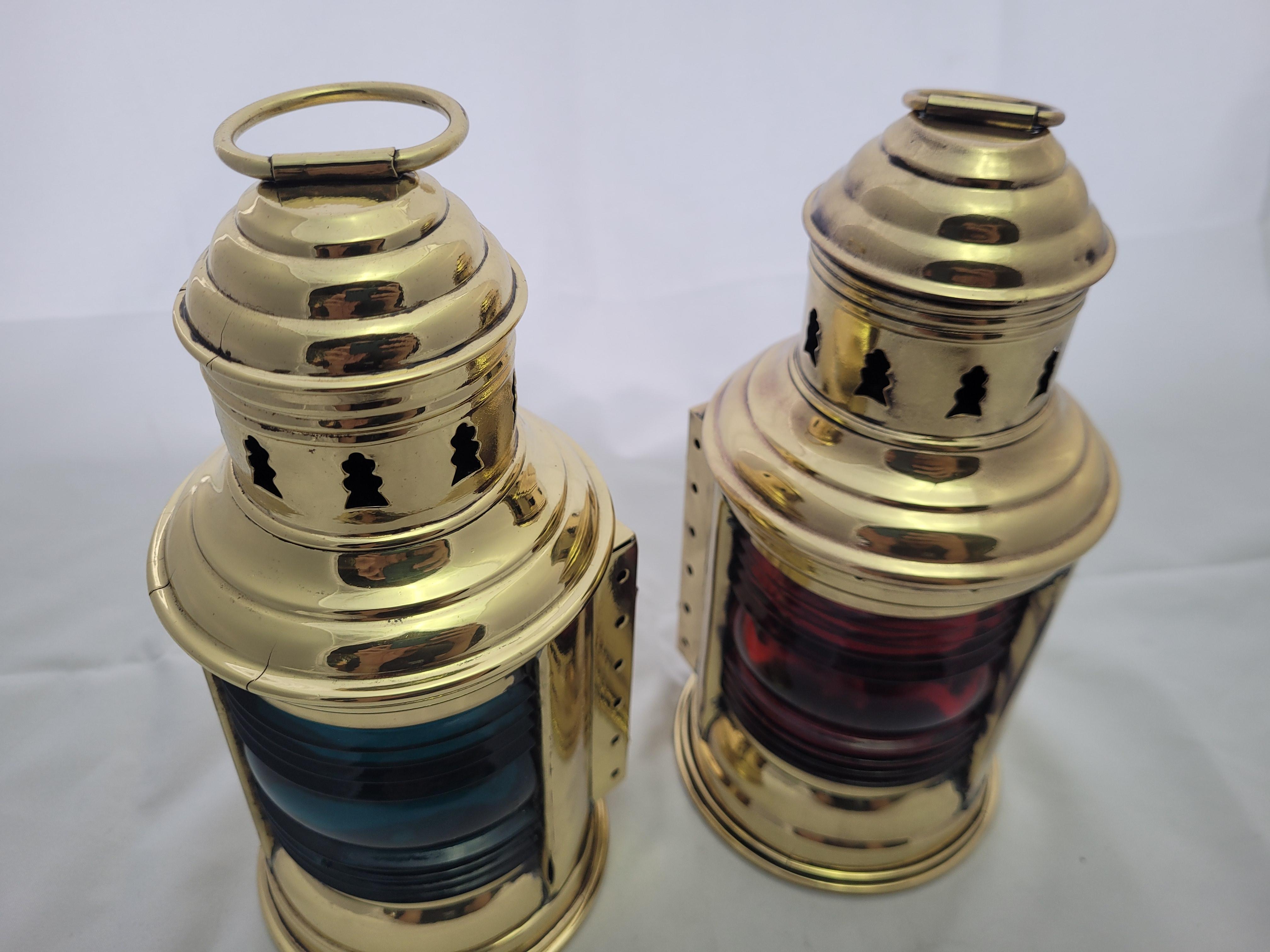 Port and Starboard boat Lanterns by Perko For Sale 3