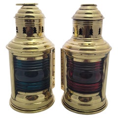 Vintage Port and Starboard boat Lanterns by Perko
