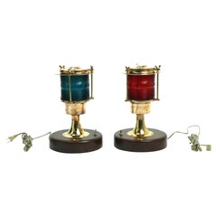 Port and Starboard Brass Nautical Navigational Post Lights