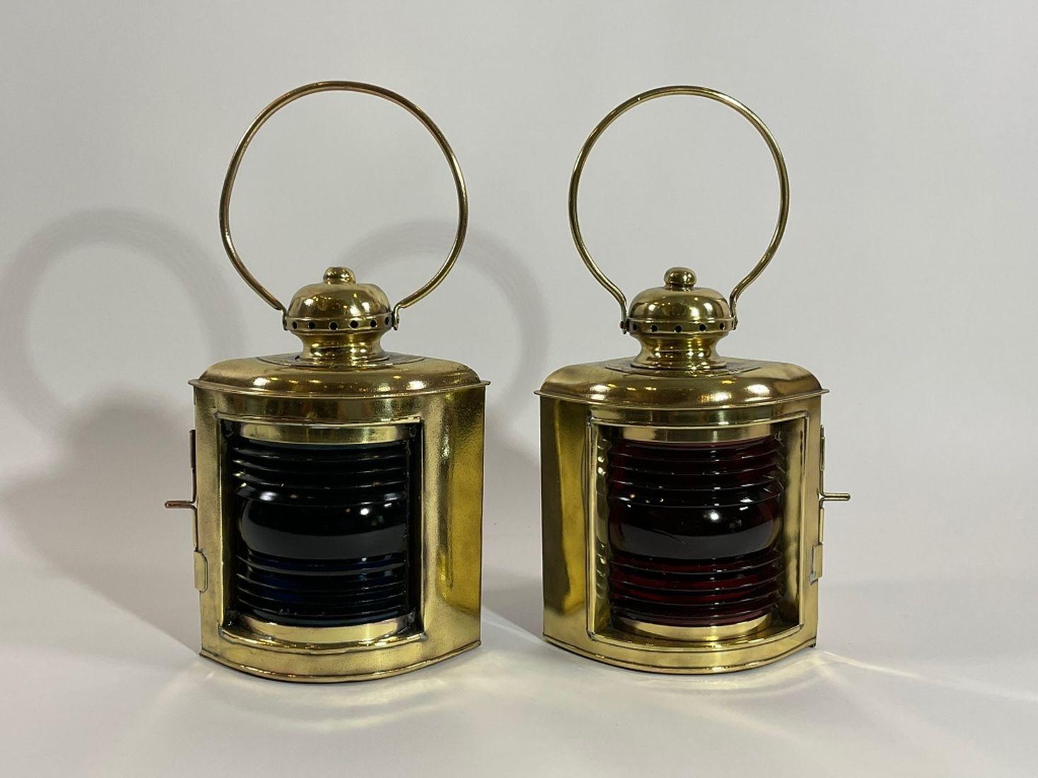 Polished Port and Starboard Yacht Lanterns