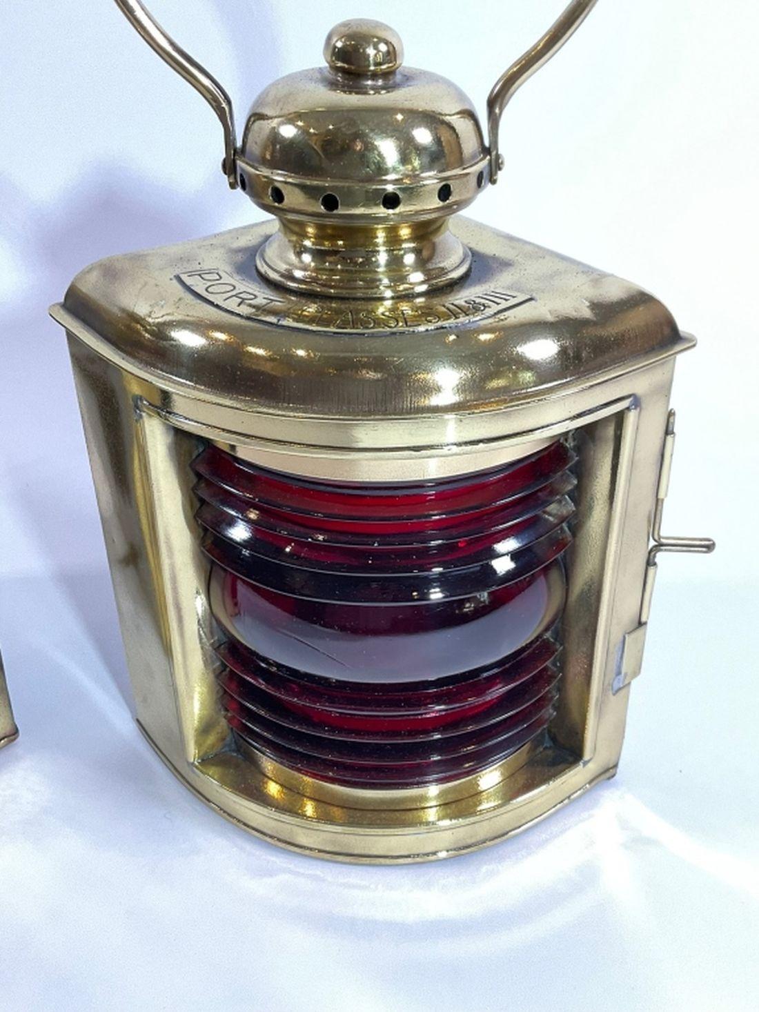 Mid-20th Century Port and Starboard Yacht Lanterns