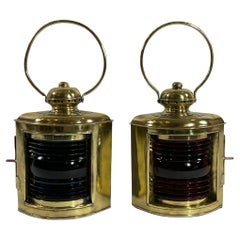 Vintage Port and Starboard Yacht Lanterns