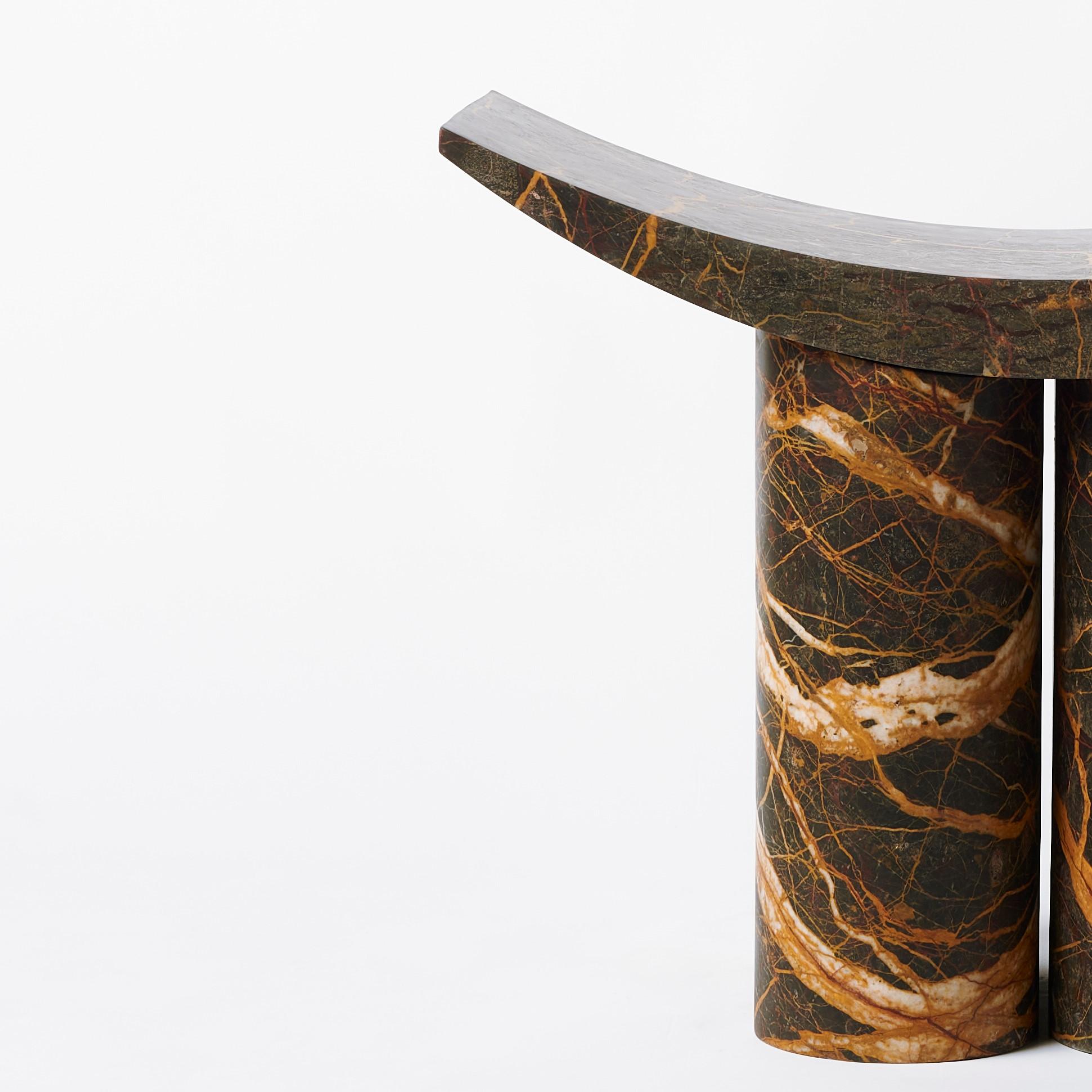 Italian Port Laurent Marble Gamma Stool by Pietro Franceschini For Sale
