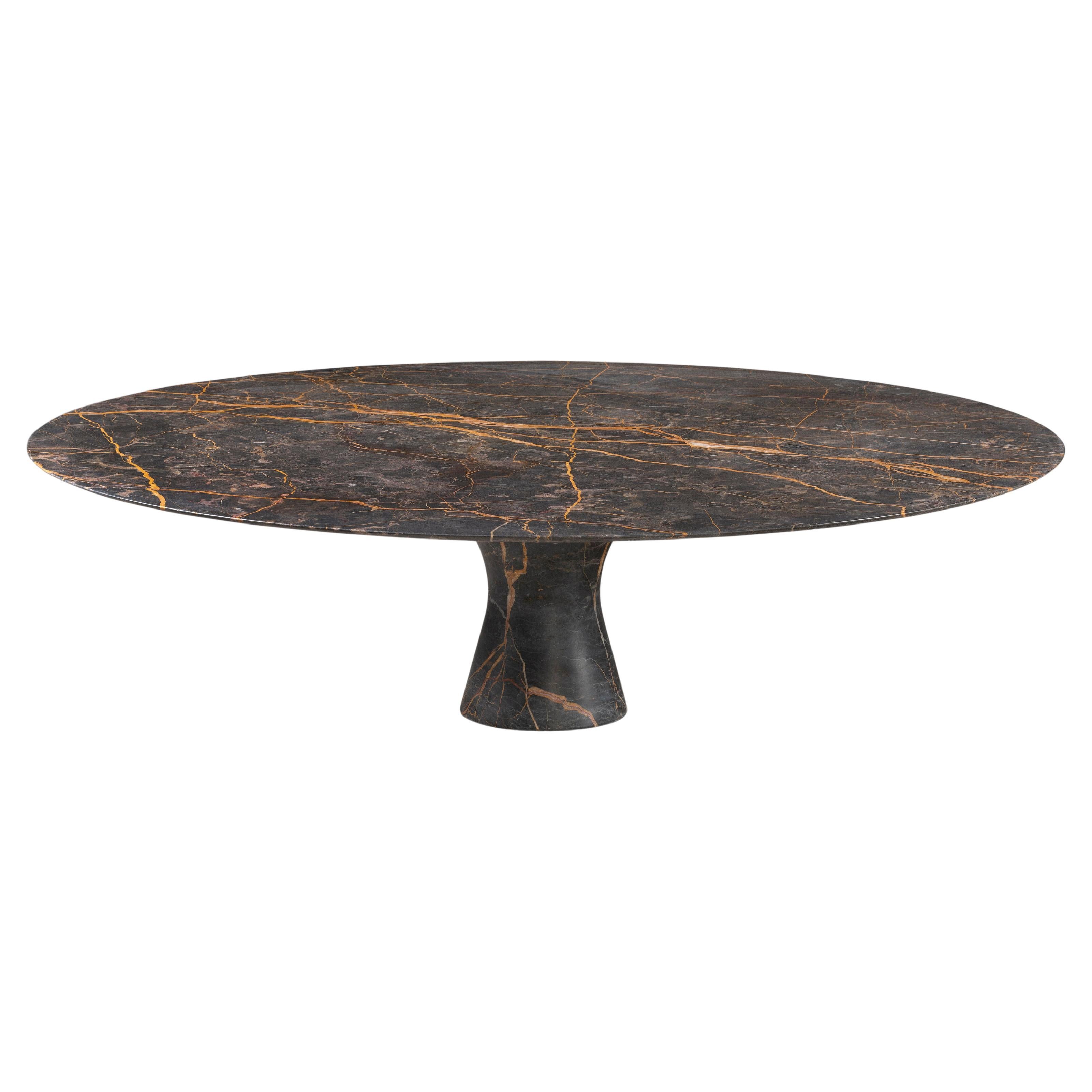 Port Saint Laurent Contemporary Marble Low Oval Table 27/130 by Angelo Alinea