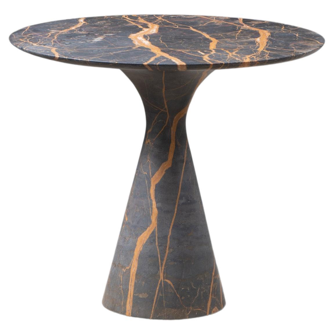 Port Saint Laurent Refined Contemporary Marble Side Table 62/45 For Sale