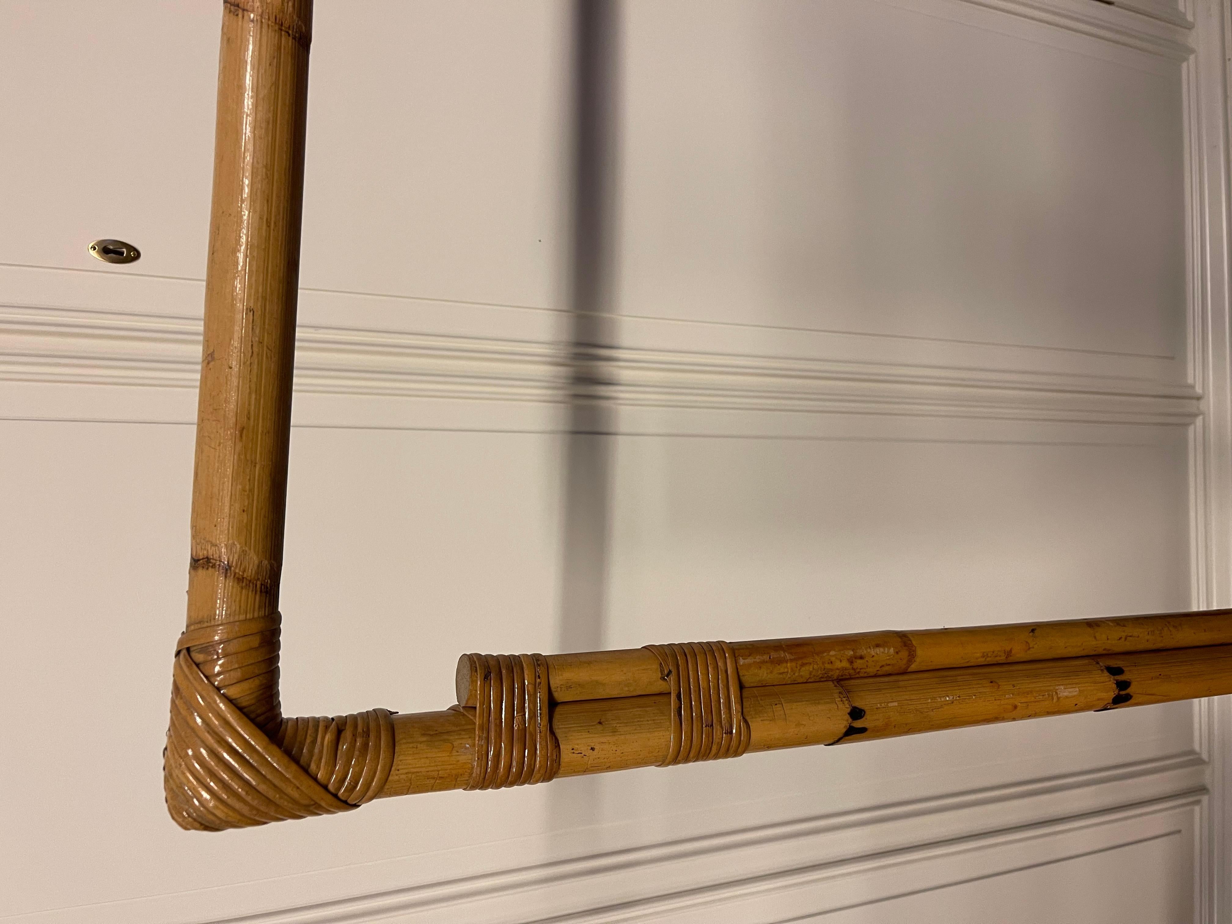 Altro Porta abiti italiano temporaneo in bambu e rattan design bonacina anni '90 in vendita