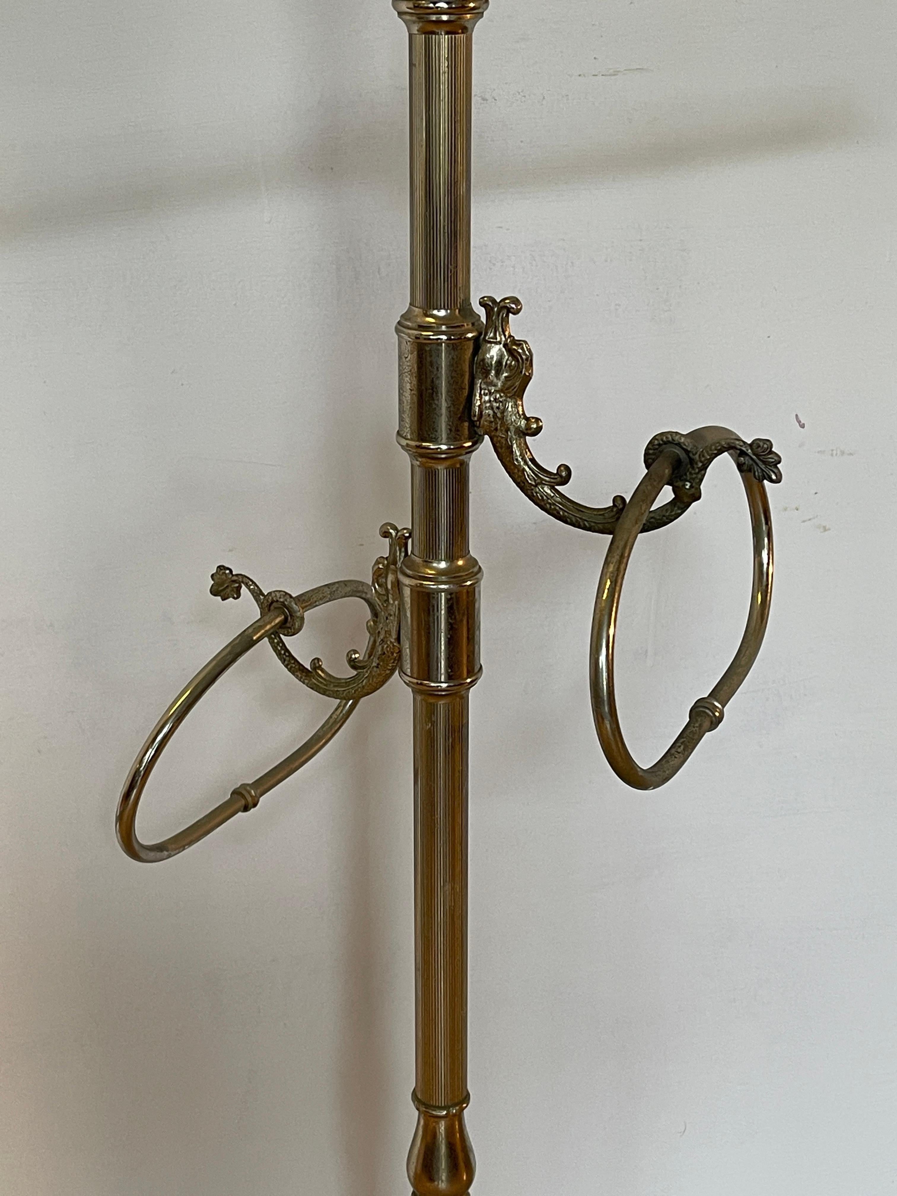 Altro Porta asciugamani in bronzo argentato in stile neoclasico, anni '50 in vendita