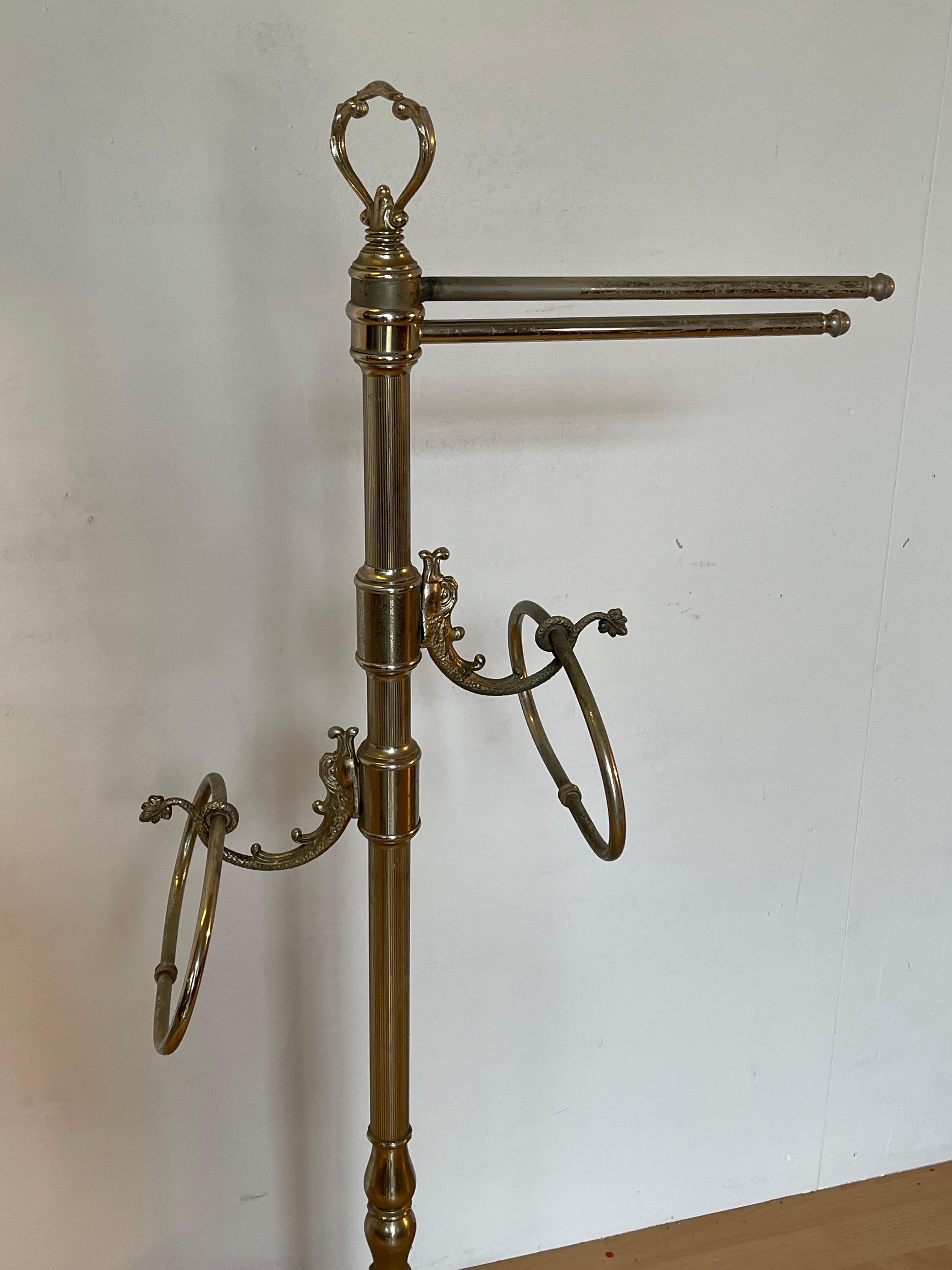 Altro Porta asciugamani in bronzo argentato in stile neoclasico, anni '50 in vendita