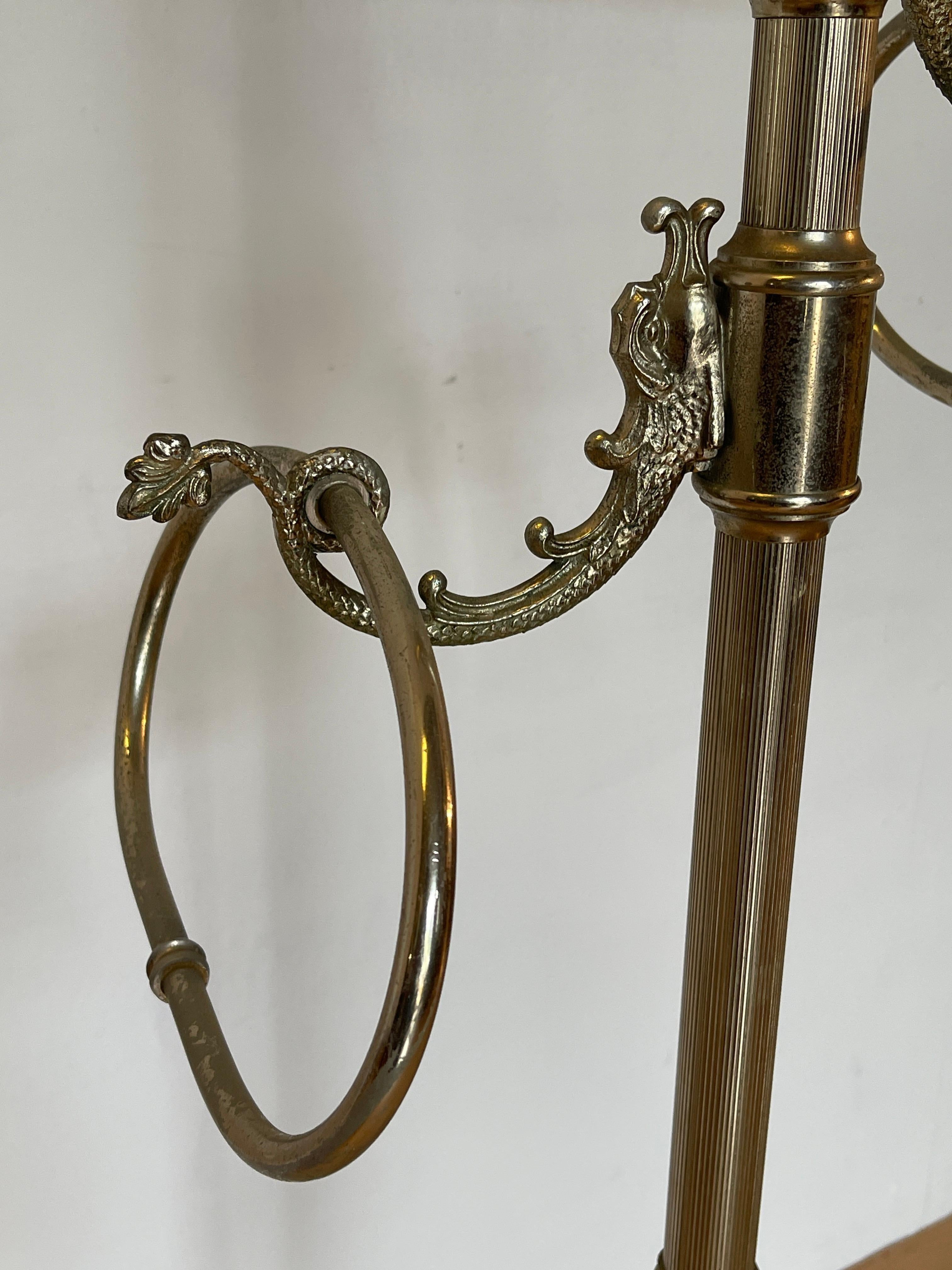 20th Century Porta asciugamani in bronzo argentato in stile neoclasico, anni '50 in vendita