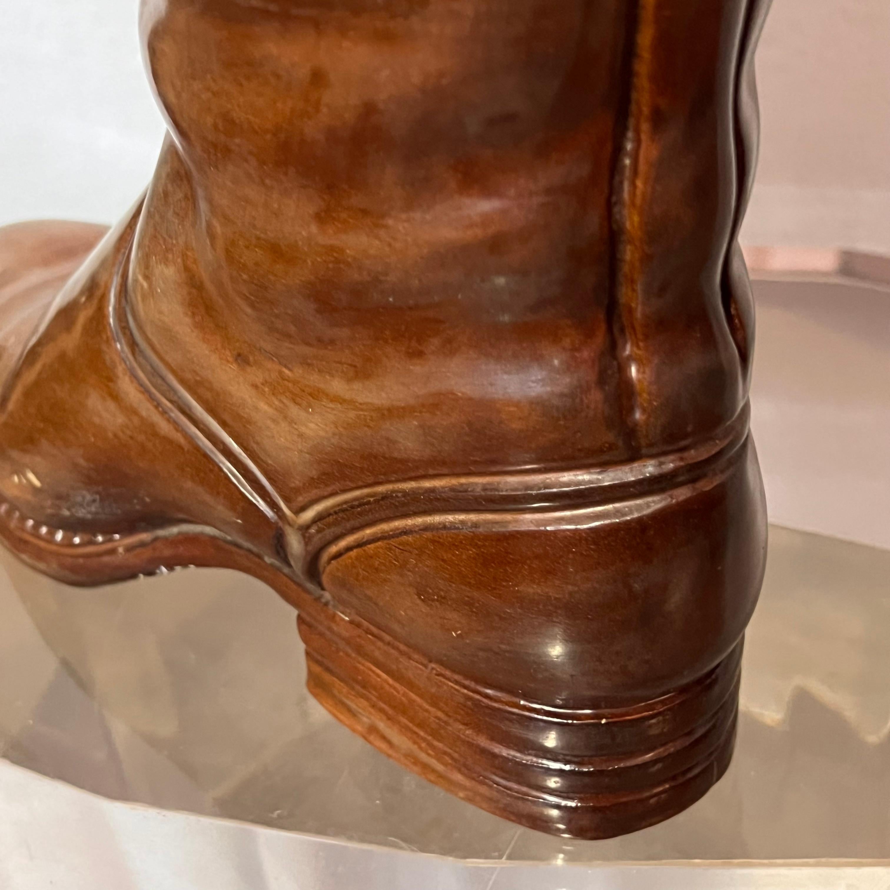 Porte-bottes en bois massif et laiton - Italie - années 1940 en vente 2