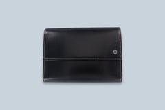 Cartier playing card holder in black leather