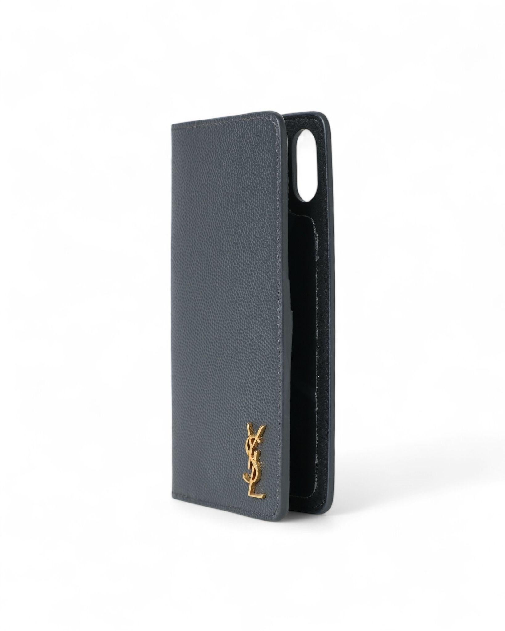 Porta cellulare Saint Laurent Cover Iphone XS Nera In Good Condition For Sale In Torre Del Greco, IT