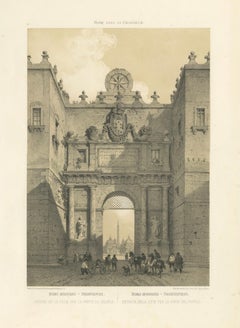 Porta del Popolo, Rome – Grand City Gate with Figures, 1867