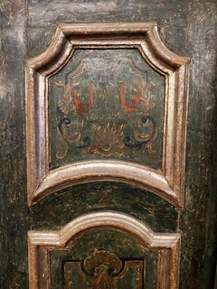 Porte laquée, à deux battants, XVIIIe siècle, provenance : Italie