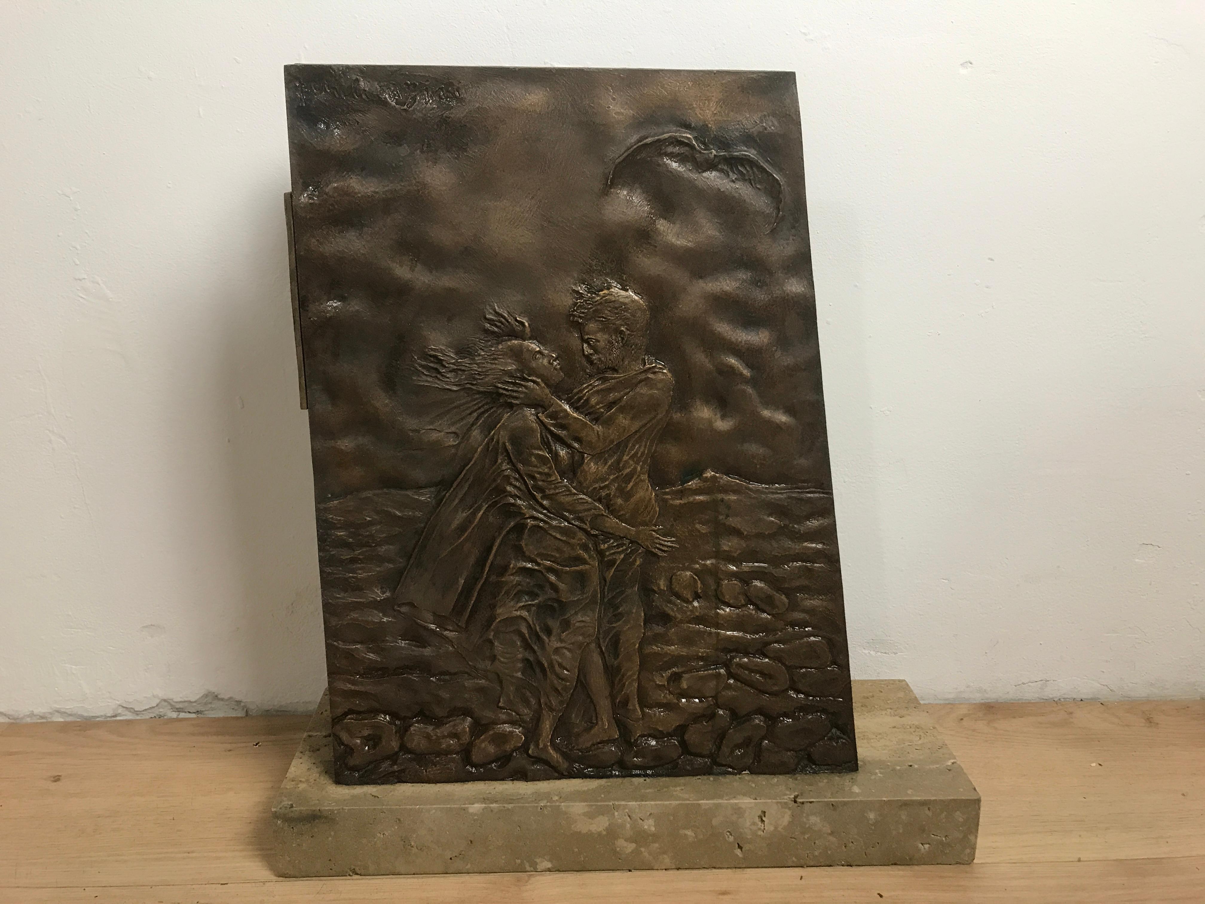 Porta libro Rame e travertino en vente 2
