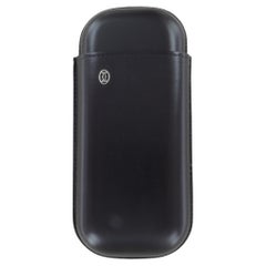 Cartier Brillenetui aus schwarzem Leder
