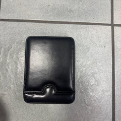 Porta Orologi Versace Vintage in Pelle Nera con Medusa Incisa, Anni ’90