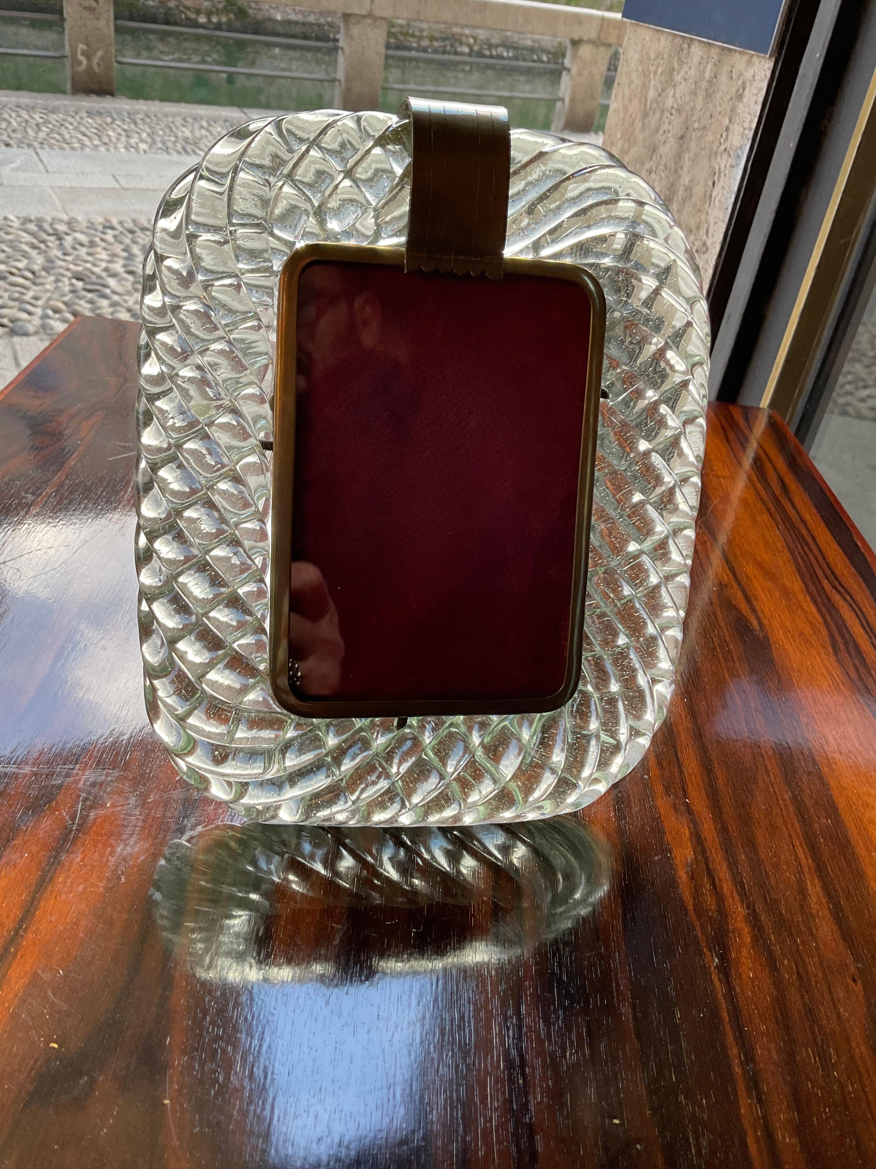 italien Porta Ritratto - att. BAROVIER & TOSO - Vetro di MURANO - ITALIA 1940 en vente