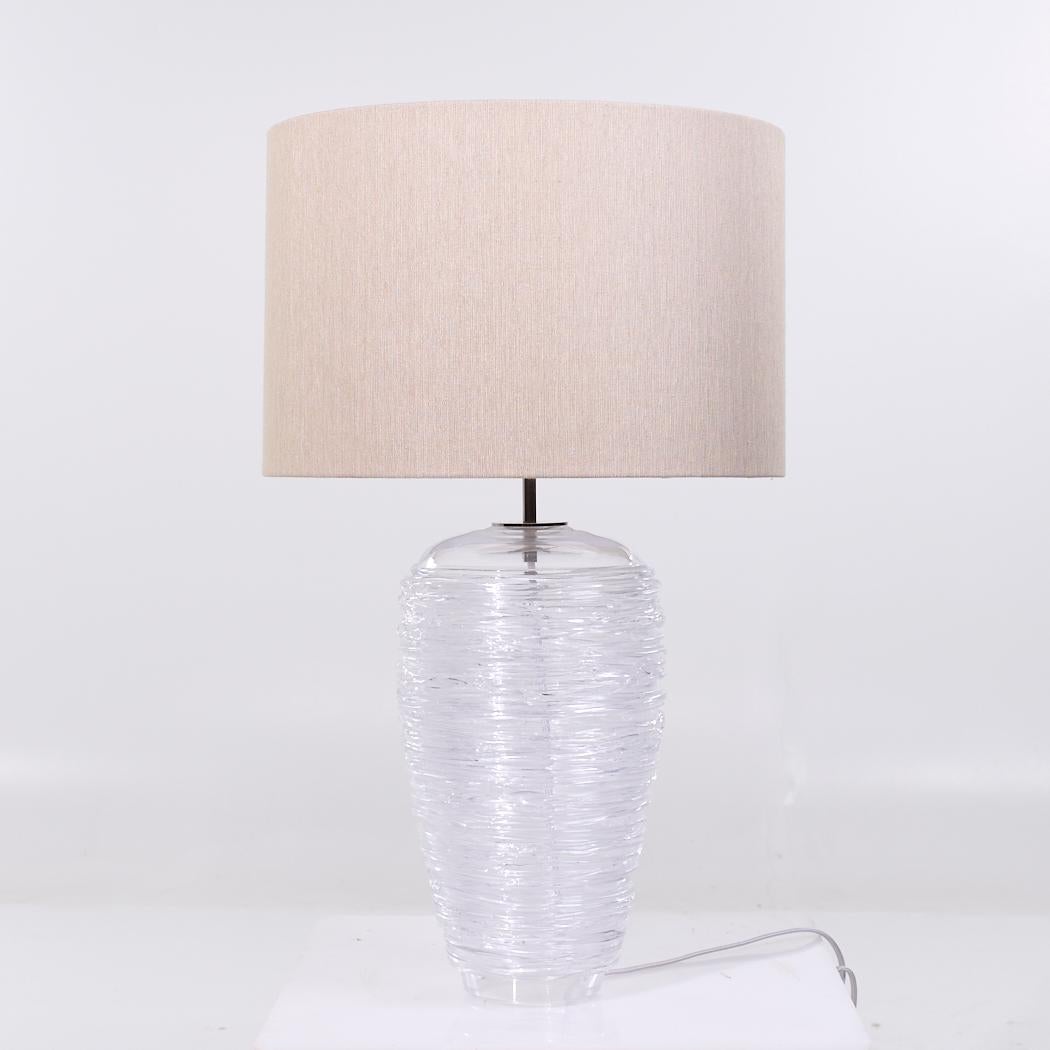 Modern Porta Romana Glass Thread Table Lamp For Sale