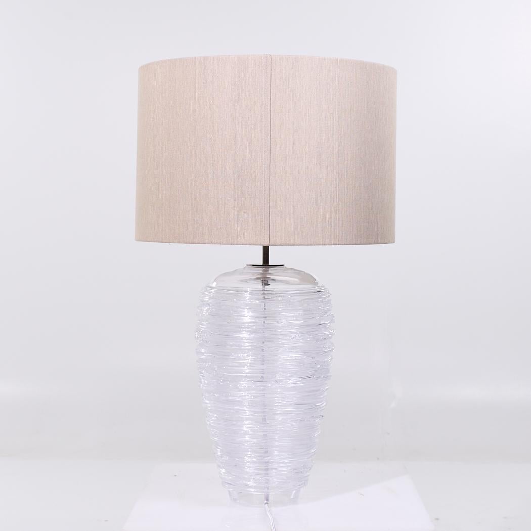 Porta Romana Glass Thread Table Lamp In Good Condition For Sale In Countryside, IL