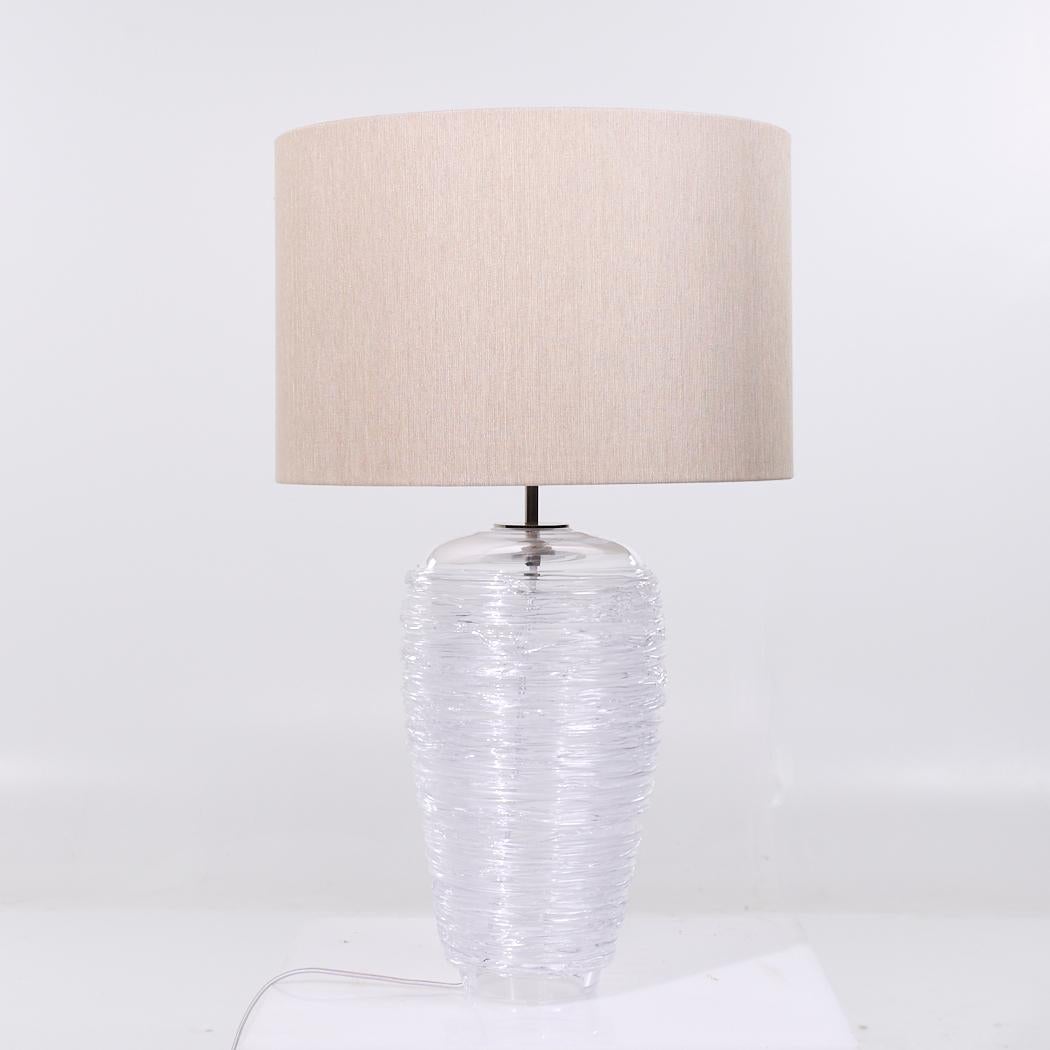 Contemporary Porta Romana Glass Thread Table Lamp For Sale