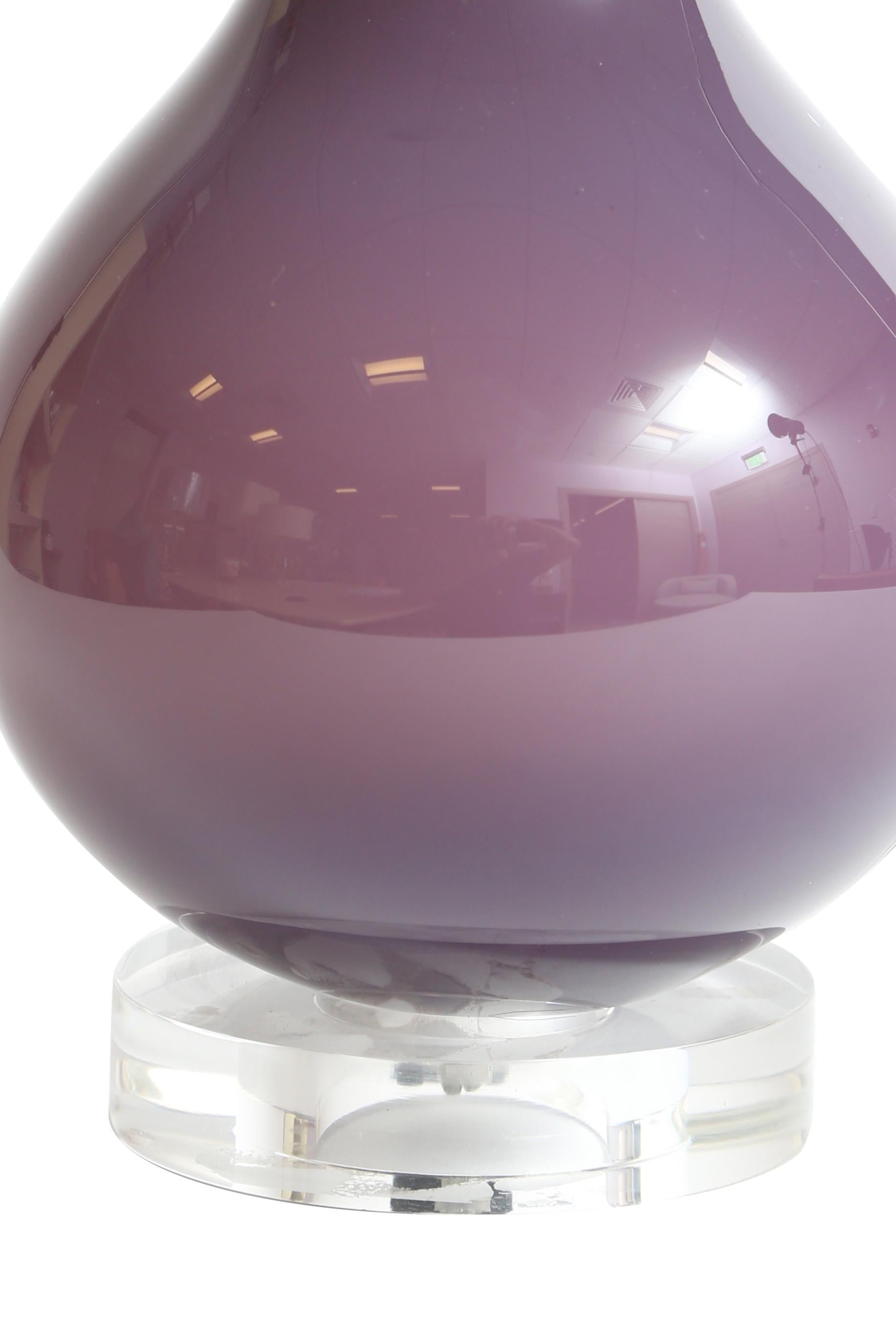 purple lamp base