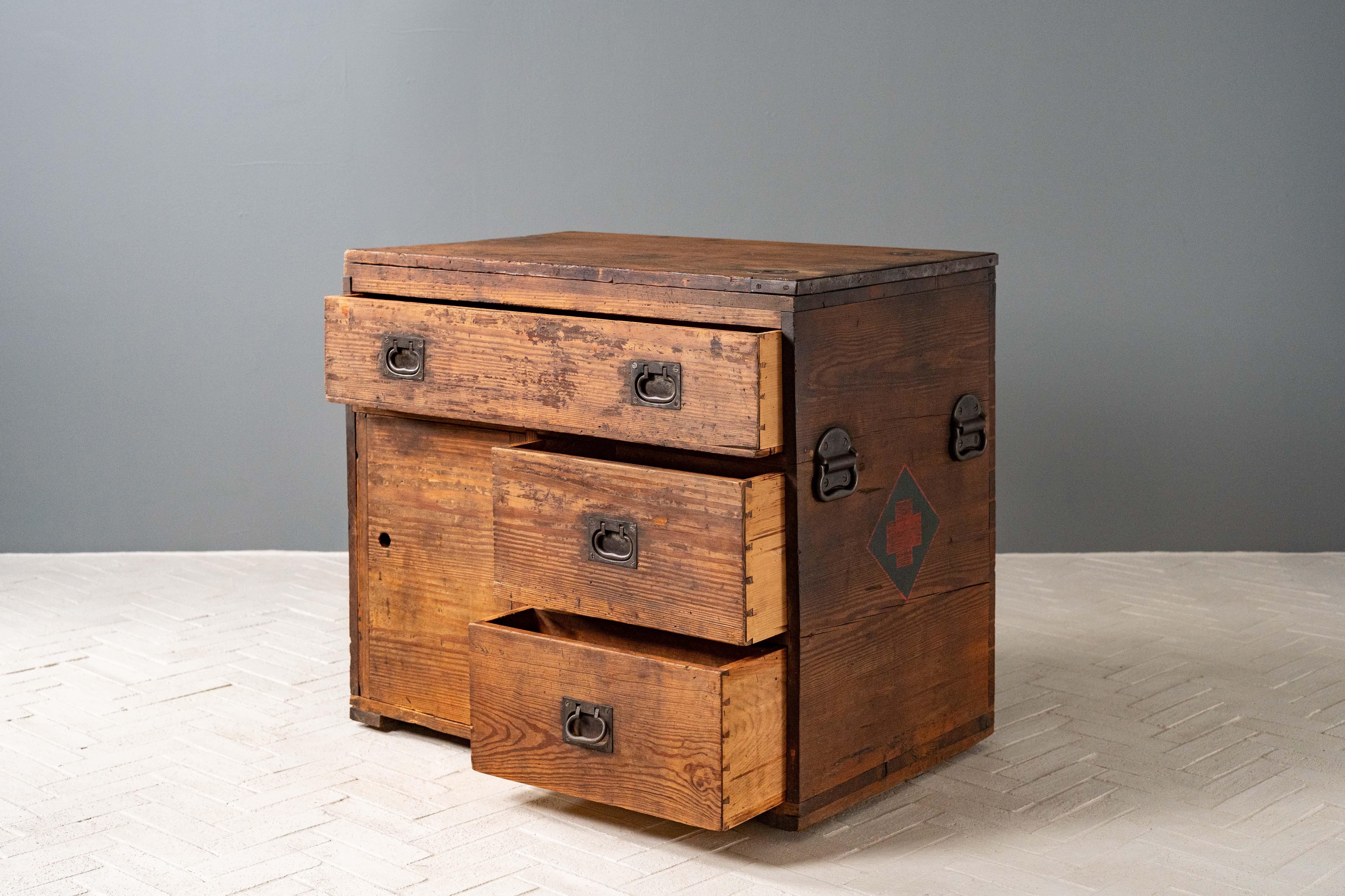 American Portable Campaign Desk & Chest For Sale