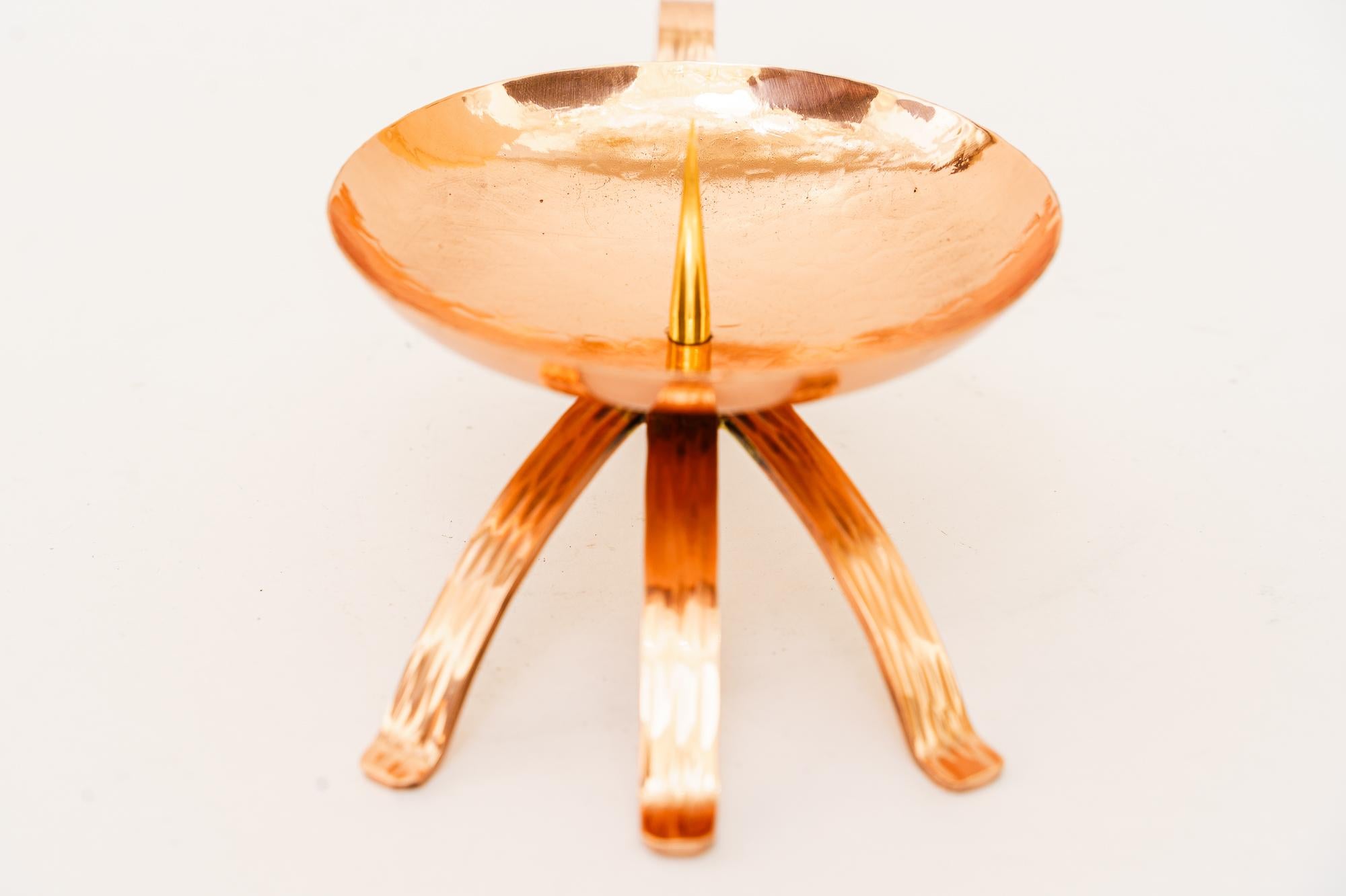 Austrian Portable copper Candle Holder for Wine Cellars vienna around 1950s For Sale
