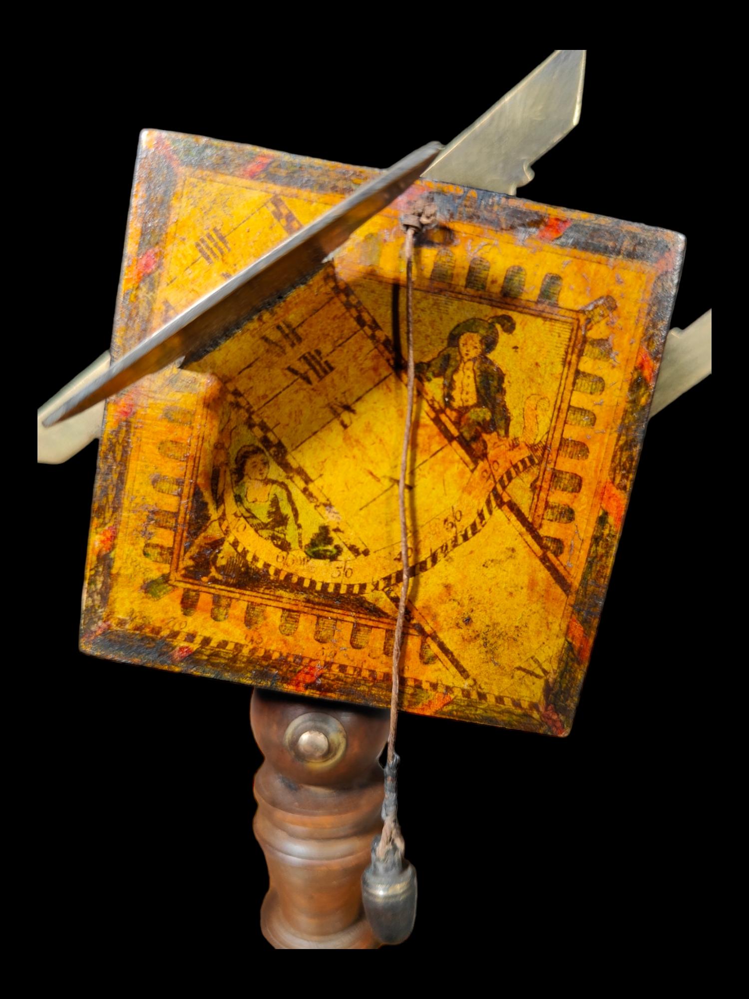 Late 18th Century Portable Cube Sundial David Beringer circa 1780–1821 Beringer Is Best Known For Sale