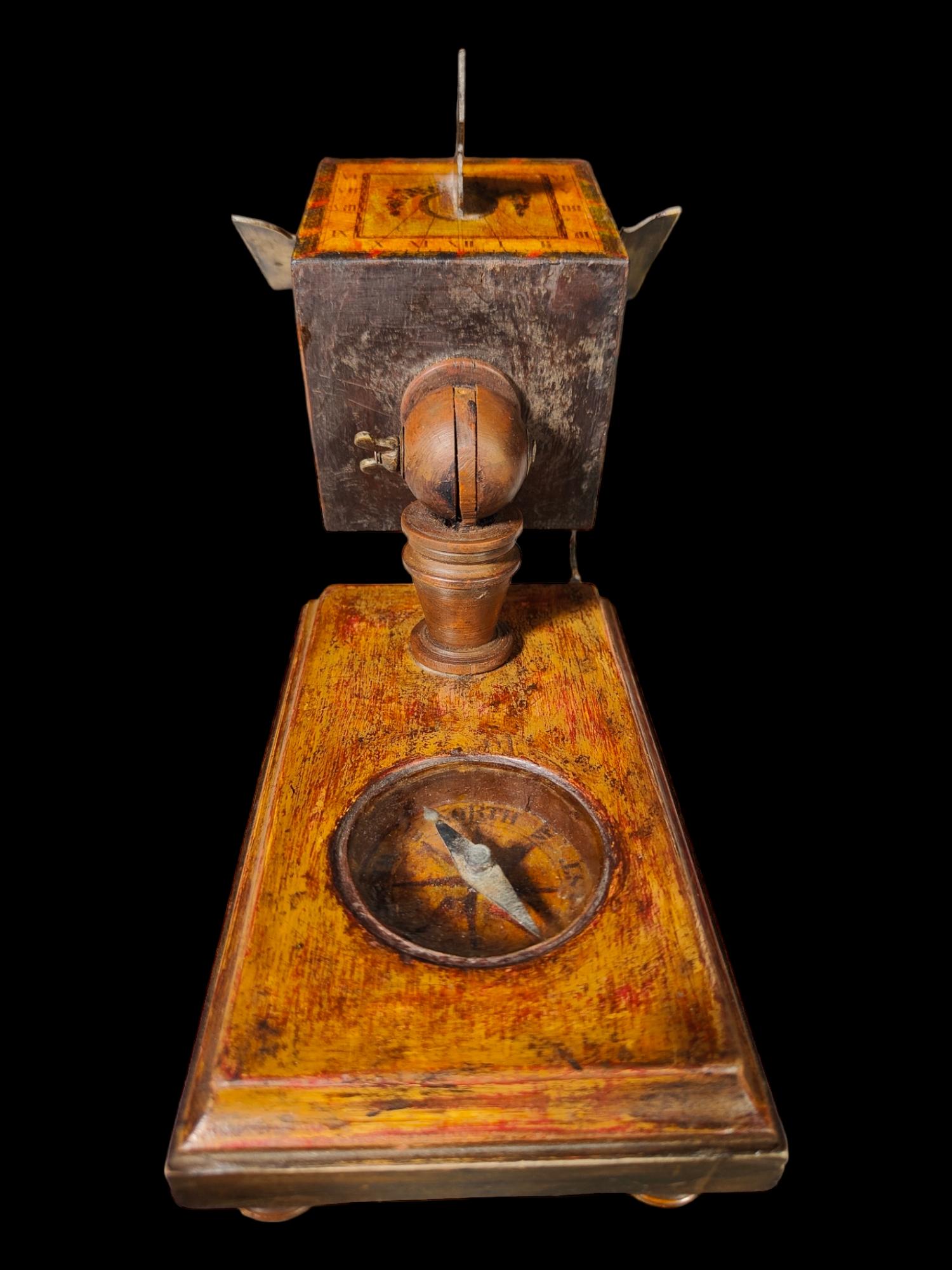 Portable Cube Sundial David Beringer circa 1780–1821 Beringer Is Best Known For Sale 1