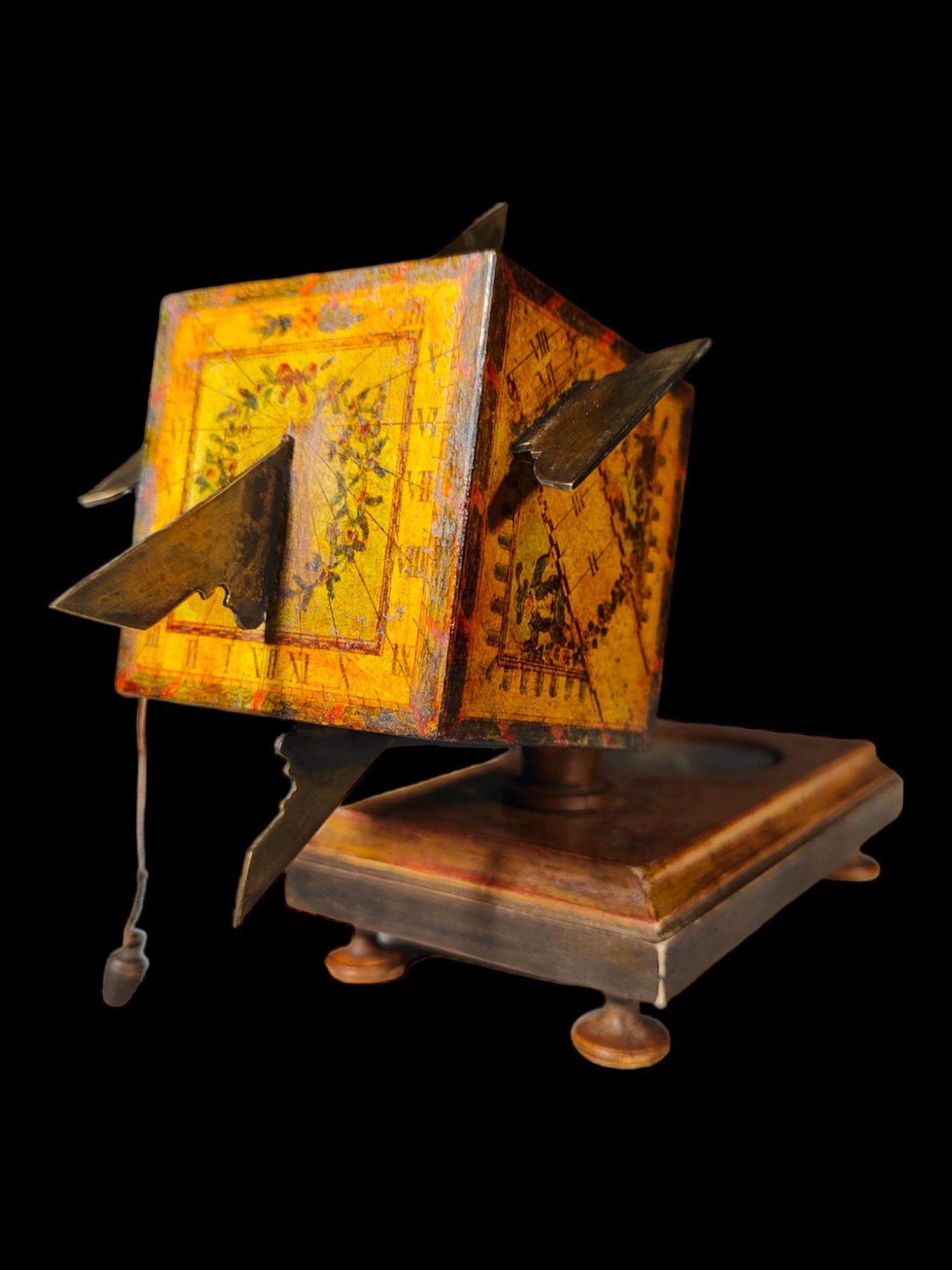 Portable Cube Sundial David Beringer circa 1780–1821 Beringer Is Best Known For Sale 2