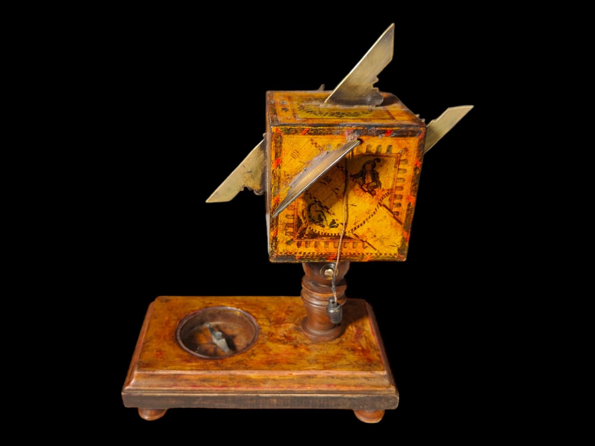 Portable Cube Sundial David Beringer circa 1780–1821 Beringer Is Best Known For Sale 4