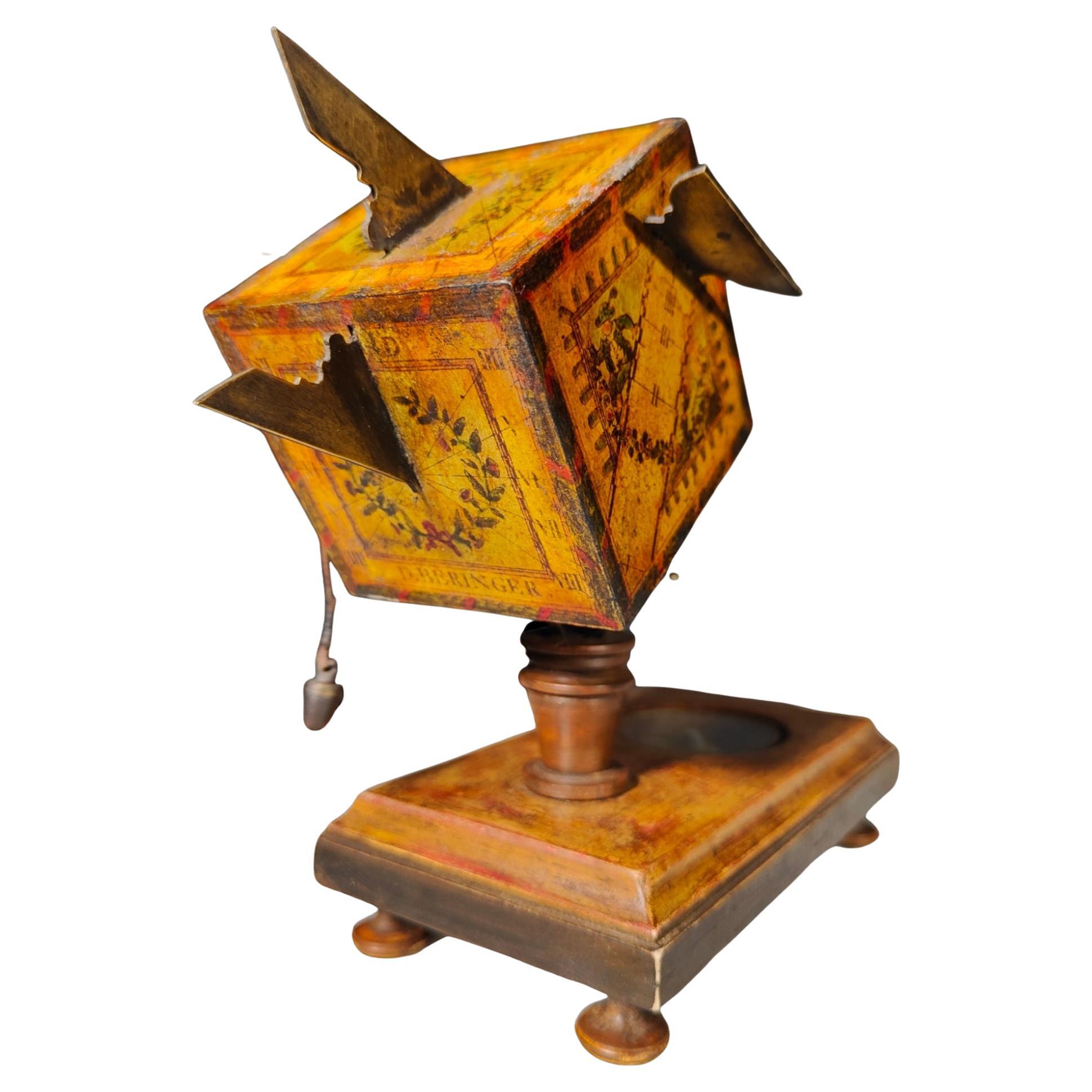 Portable Cube Sundial David Beringer circa 1780–1821 Beringer Is Best Known For Sale